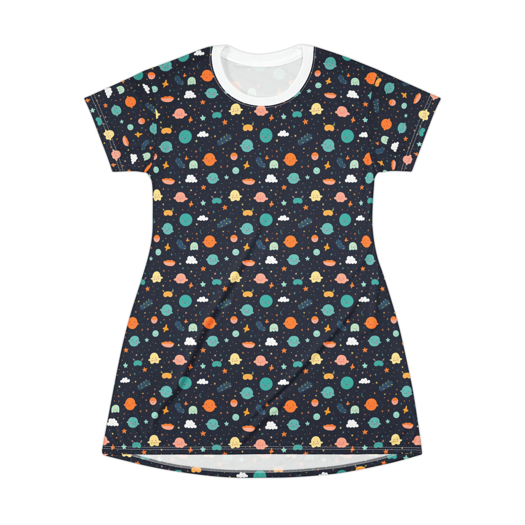 T-Shirt Dress (AOP) - Adorable Seamless Design 01