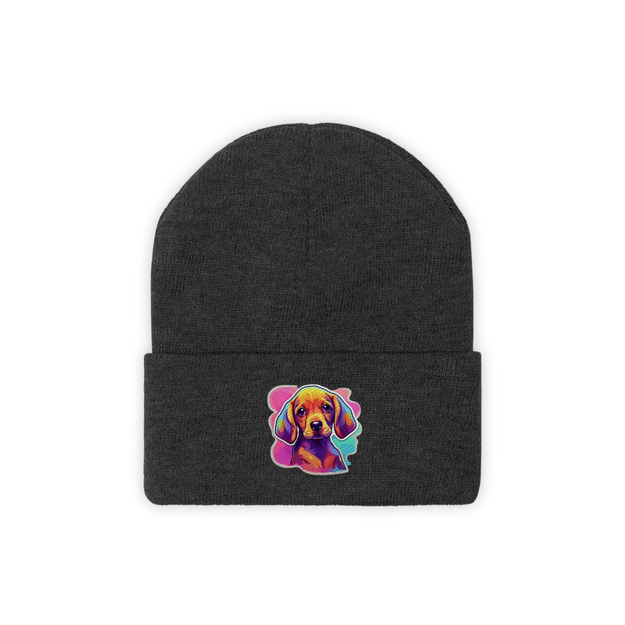 Knit Beanie - Puppy Pop Art 06