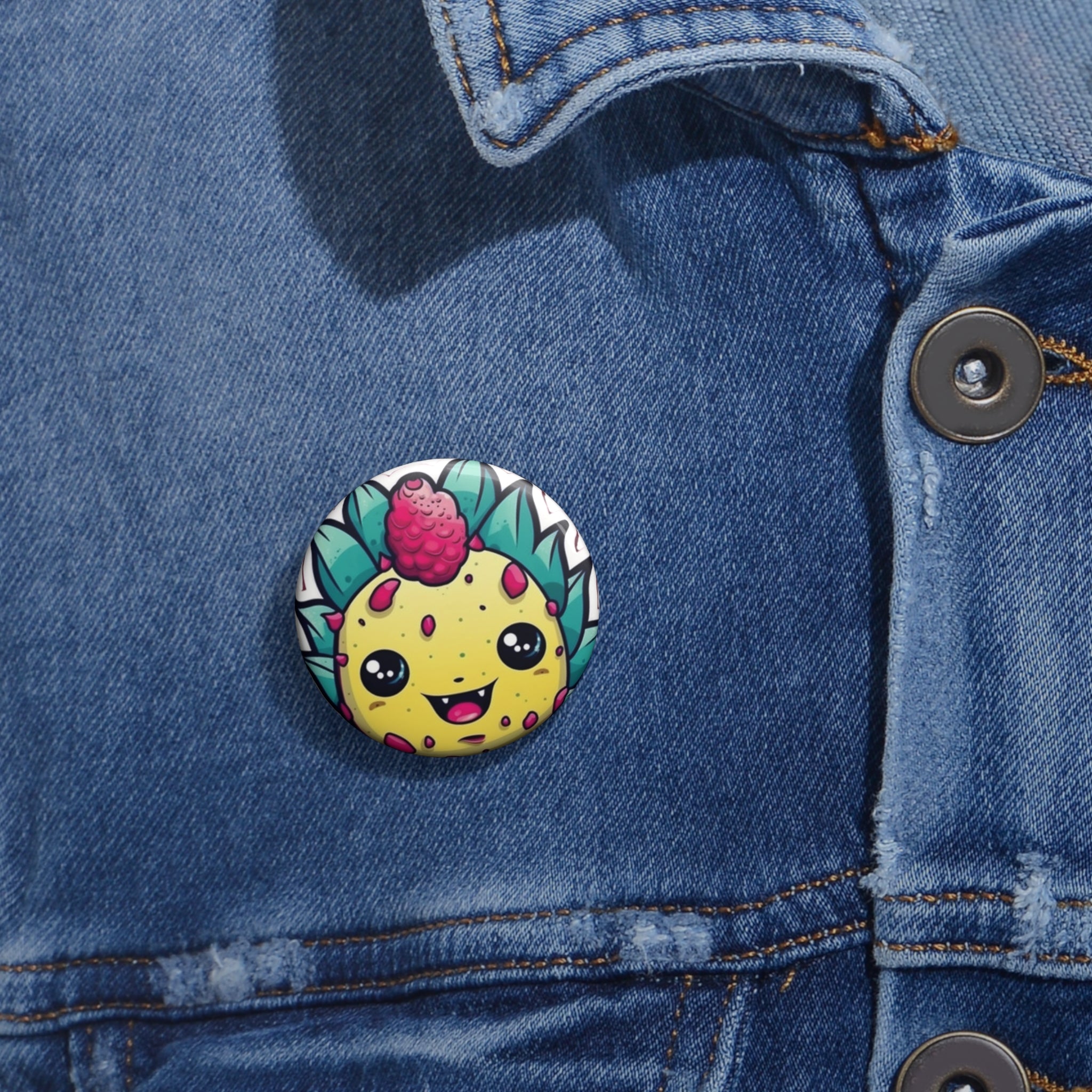 Custom Pin Buttons - Dragonfruit
