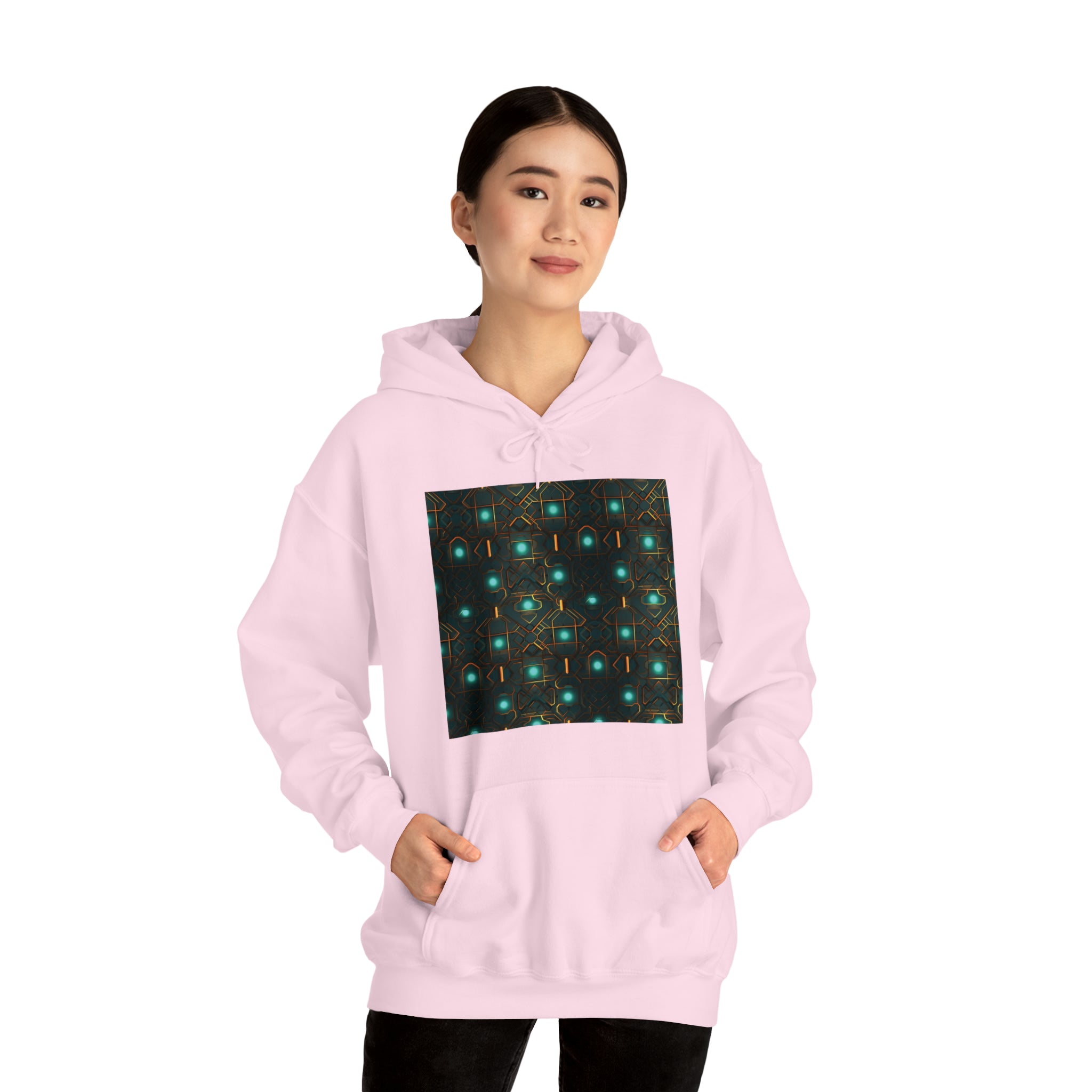 Unisex Heavy Blend™ Hooded Sweatshirt - Abstract Neon Designs 09