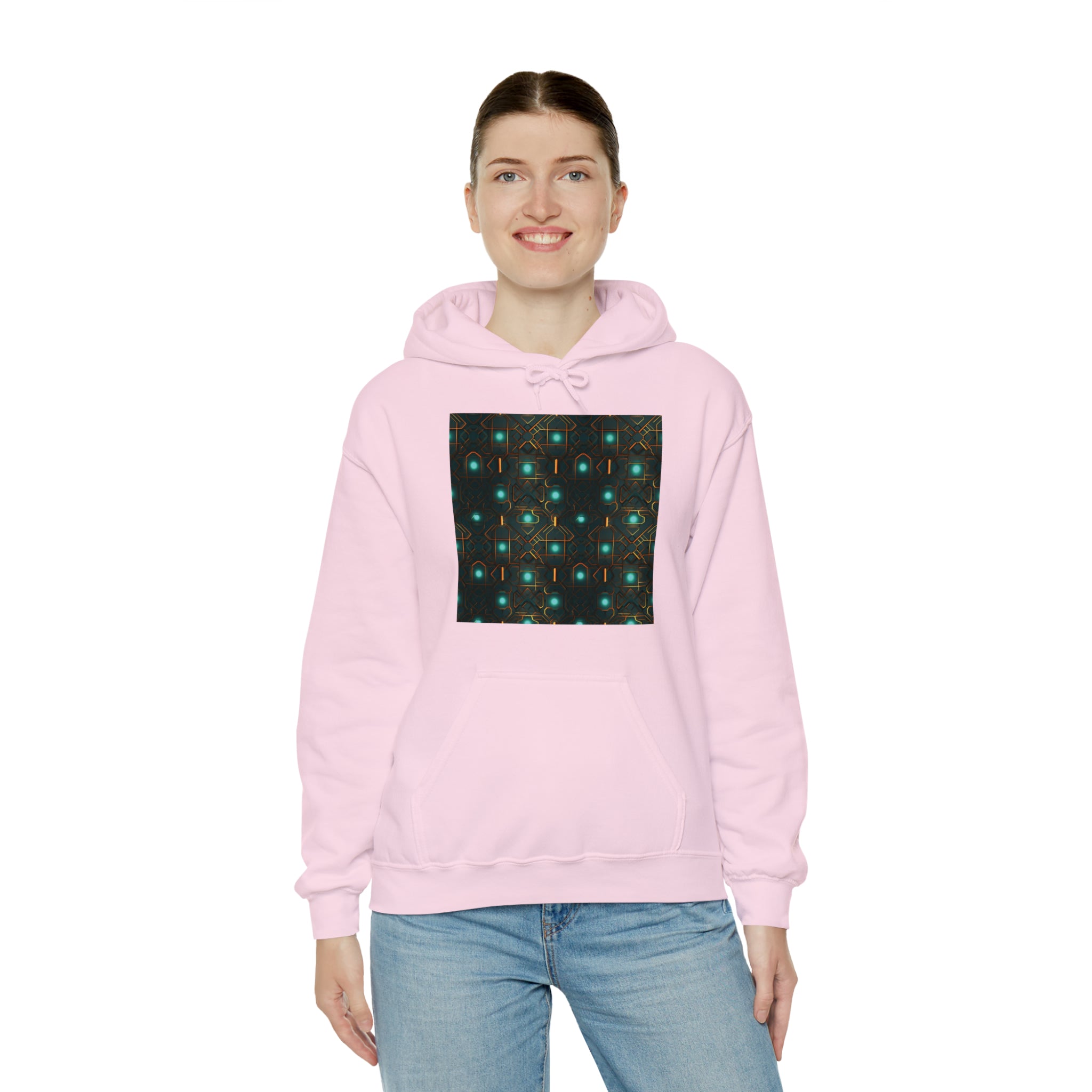 Unisex Heavy Blend™ Hooded Sweatshirt - Abstract Neon Designs 09