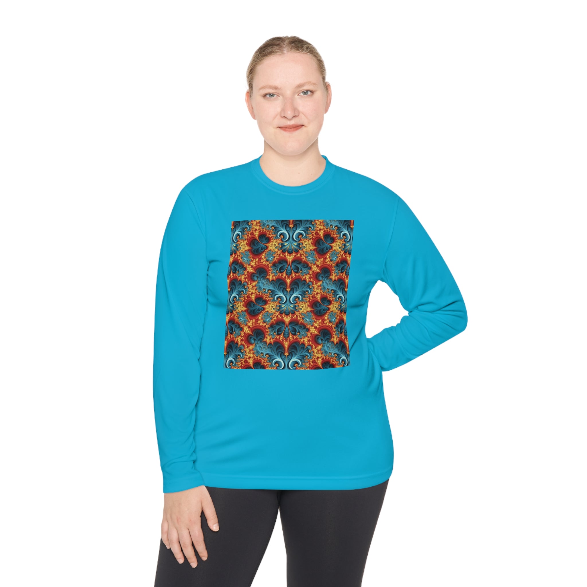 Unisex Lightweight Long Sleeve Tee (AOP) - Abstract Designs 01