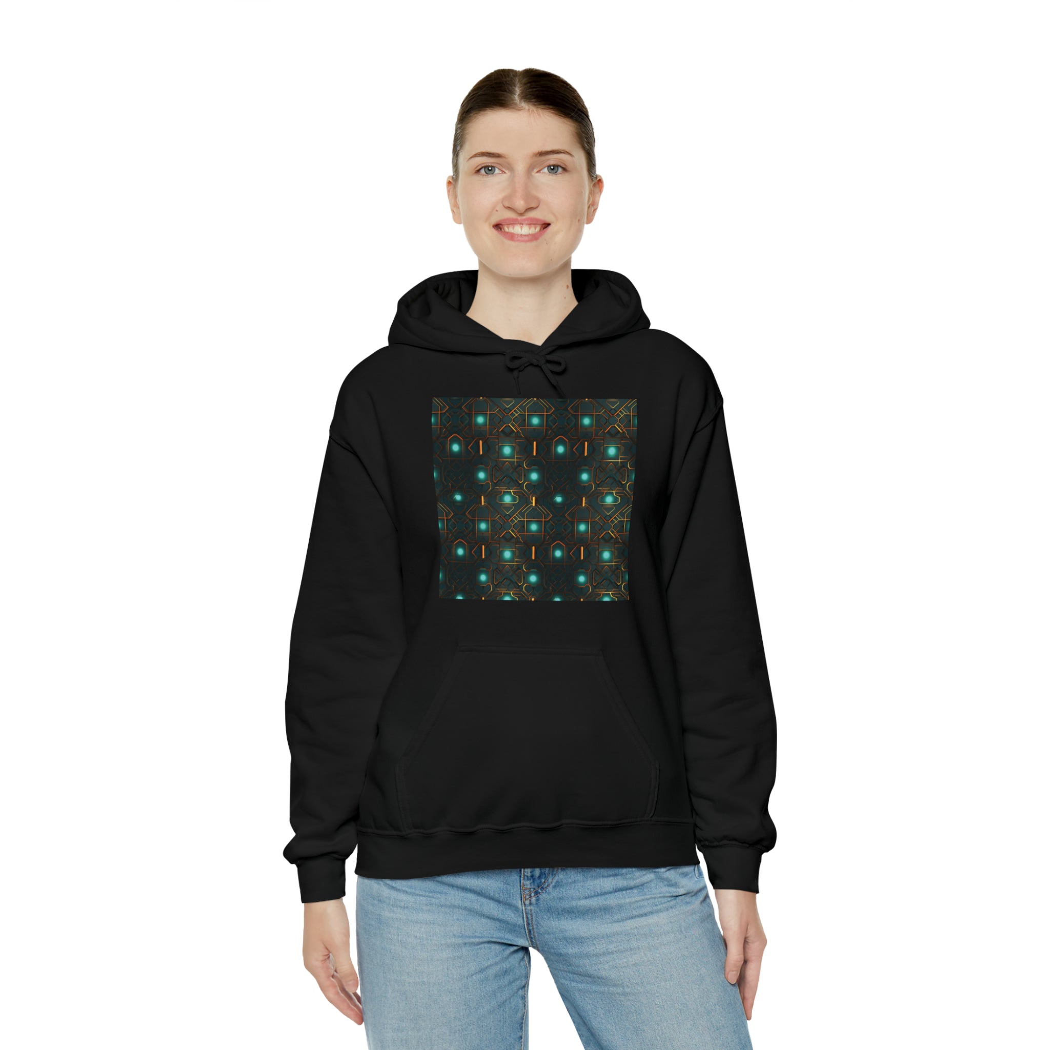 Unisex Heavy Blend™ Hooded Sweatshirt - Abstract Neon Designs 09