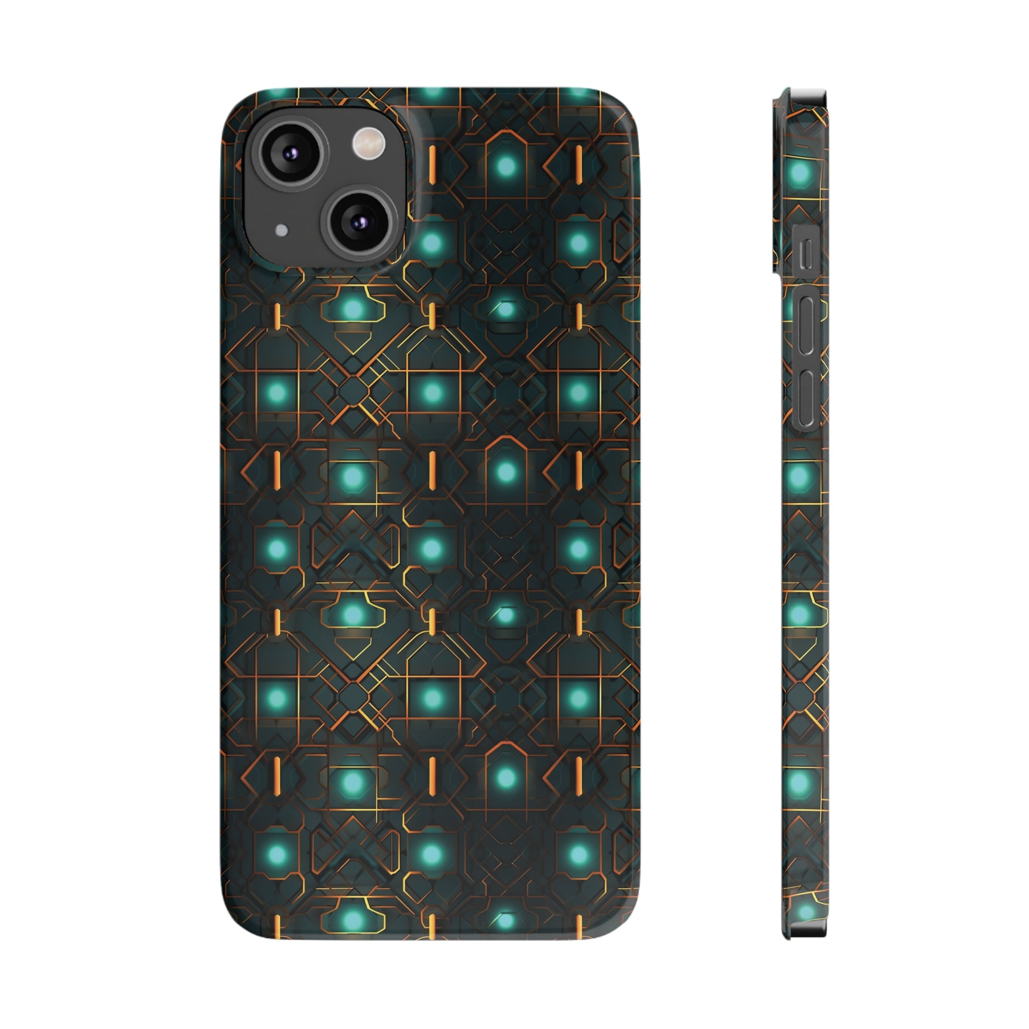 Slim Phone Cases (AOP) - Seamless Futuristic Designs 01