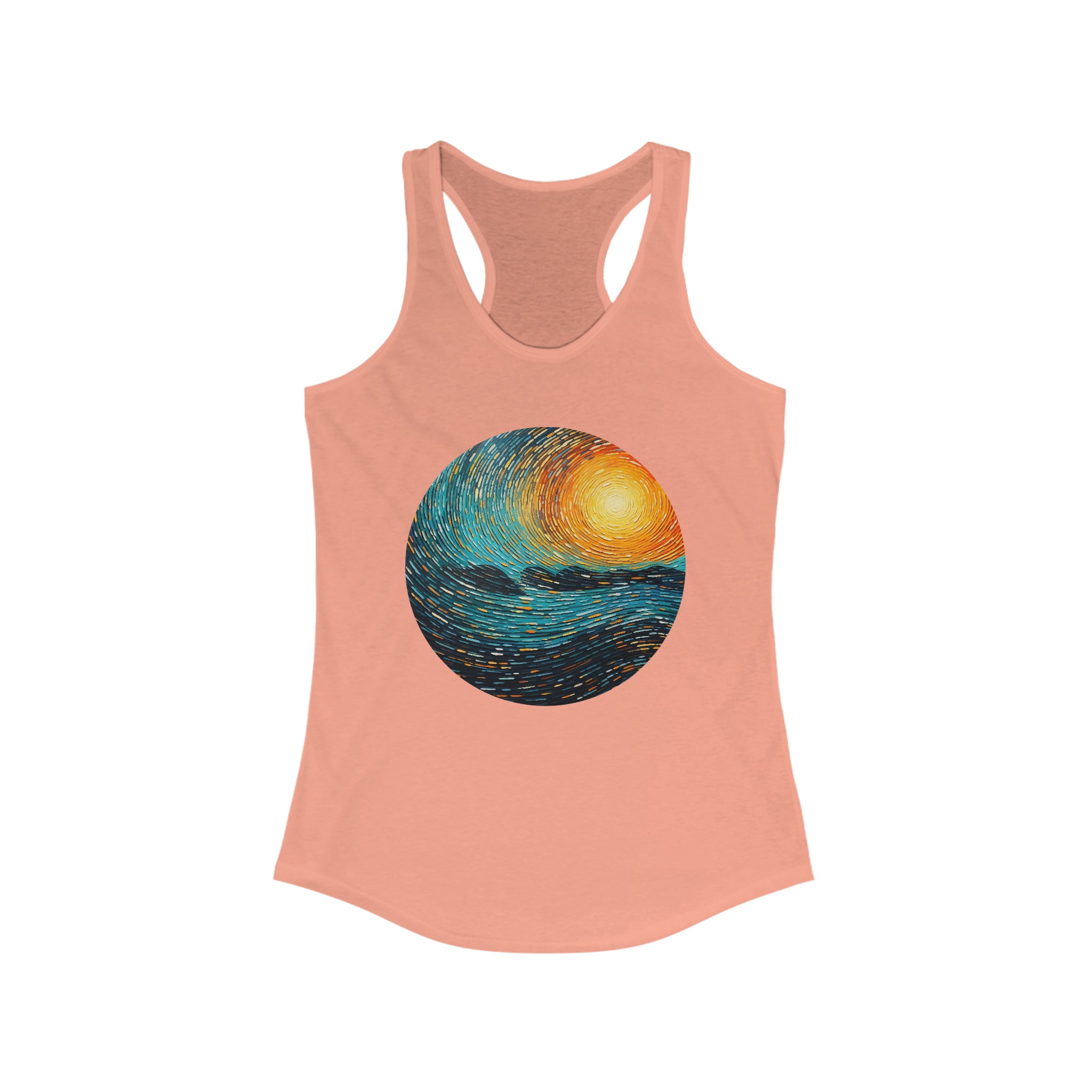 Women's Ideal Racerback Tank - Pointillism Designs 15