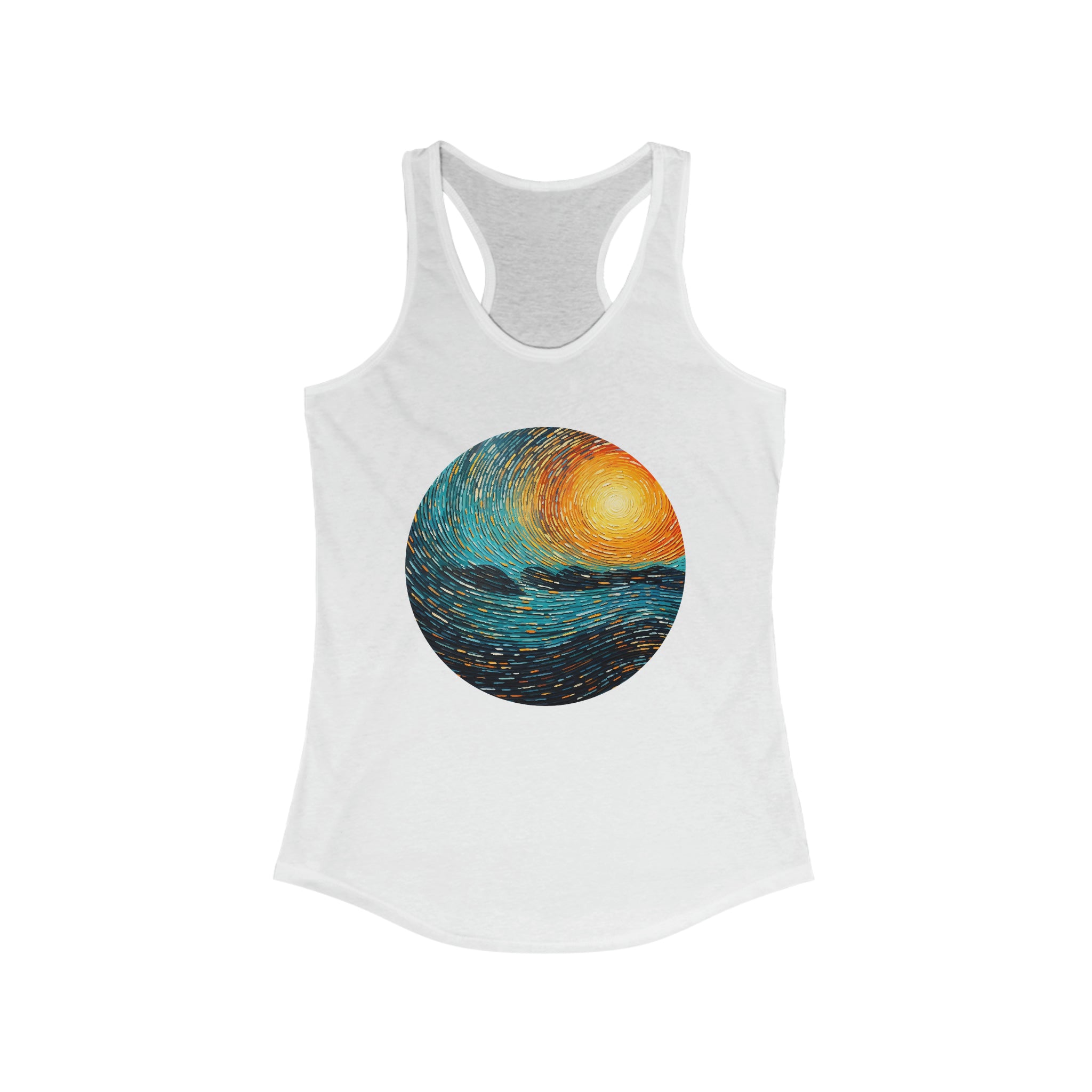 Women's Ideal Racerback Tank - Pointillism Designs 15