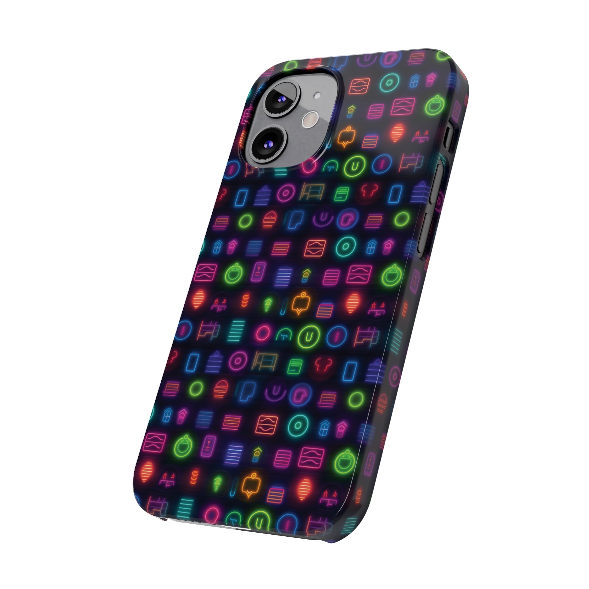 Slim Phone Cases (AOP) - Seamless Neon Designs 02