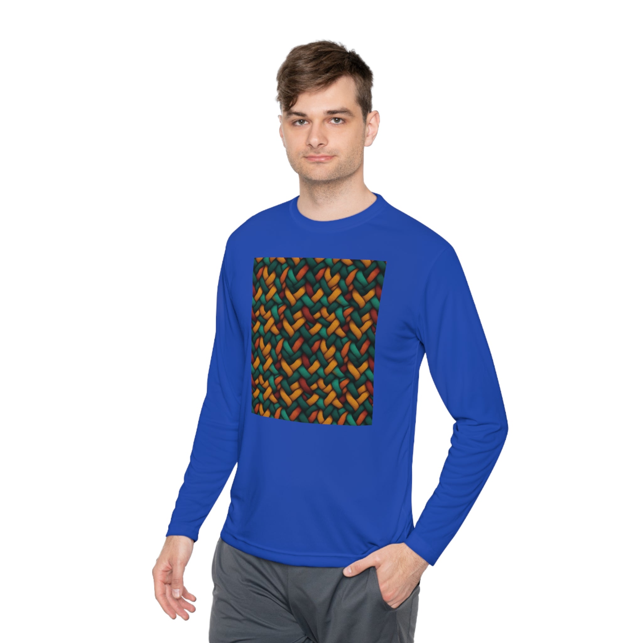 Unisex Lightweight Long Sleeve Tee (AOP) - Abstract Designs 12