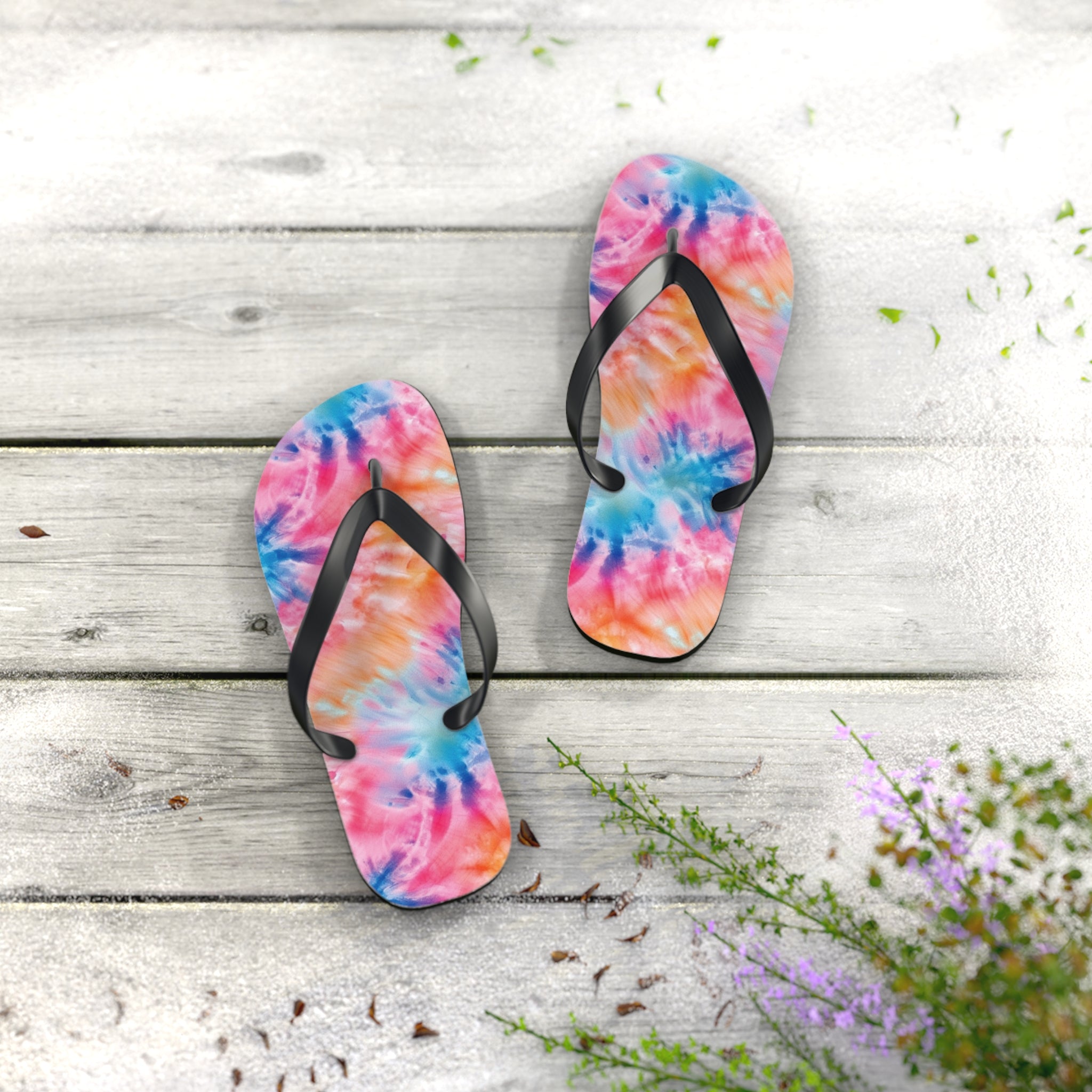 Flip Flops (AOP) - Tie Dye Designs 01