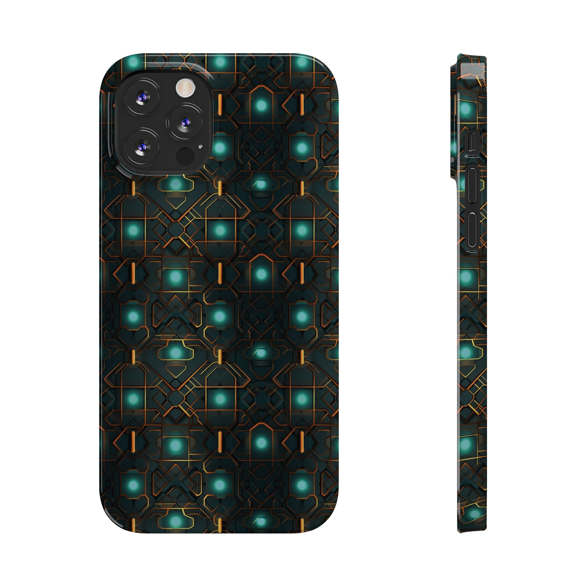 Slim Phone Cases (AOP) - Seamless Futuristic Designs 01