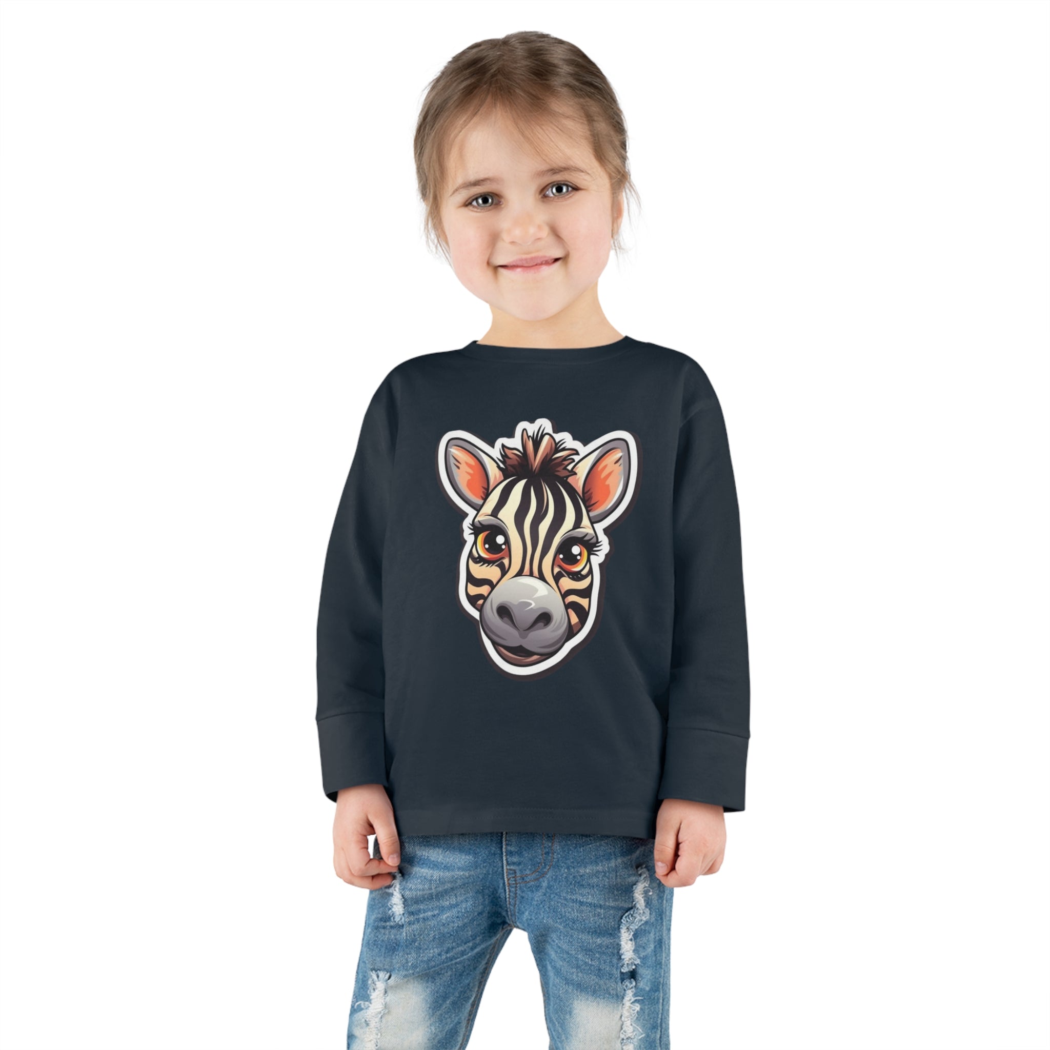 Toddler Long Sleeve Tee - Zebra Foal