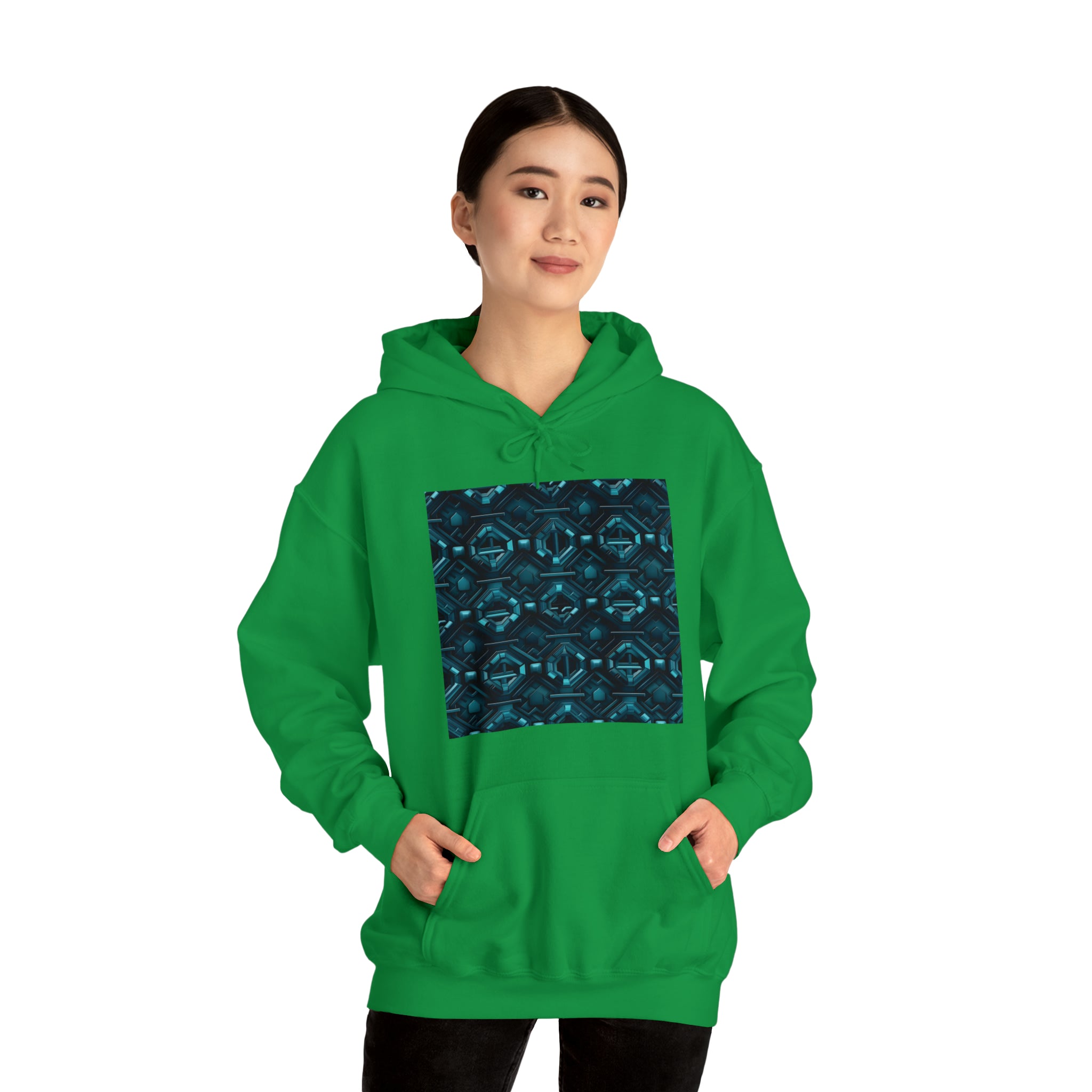 Unisex Heavy Blend™ Hooded Sweatshirt - Abstract Neon Designs 08