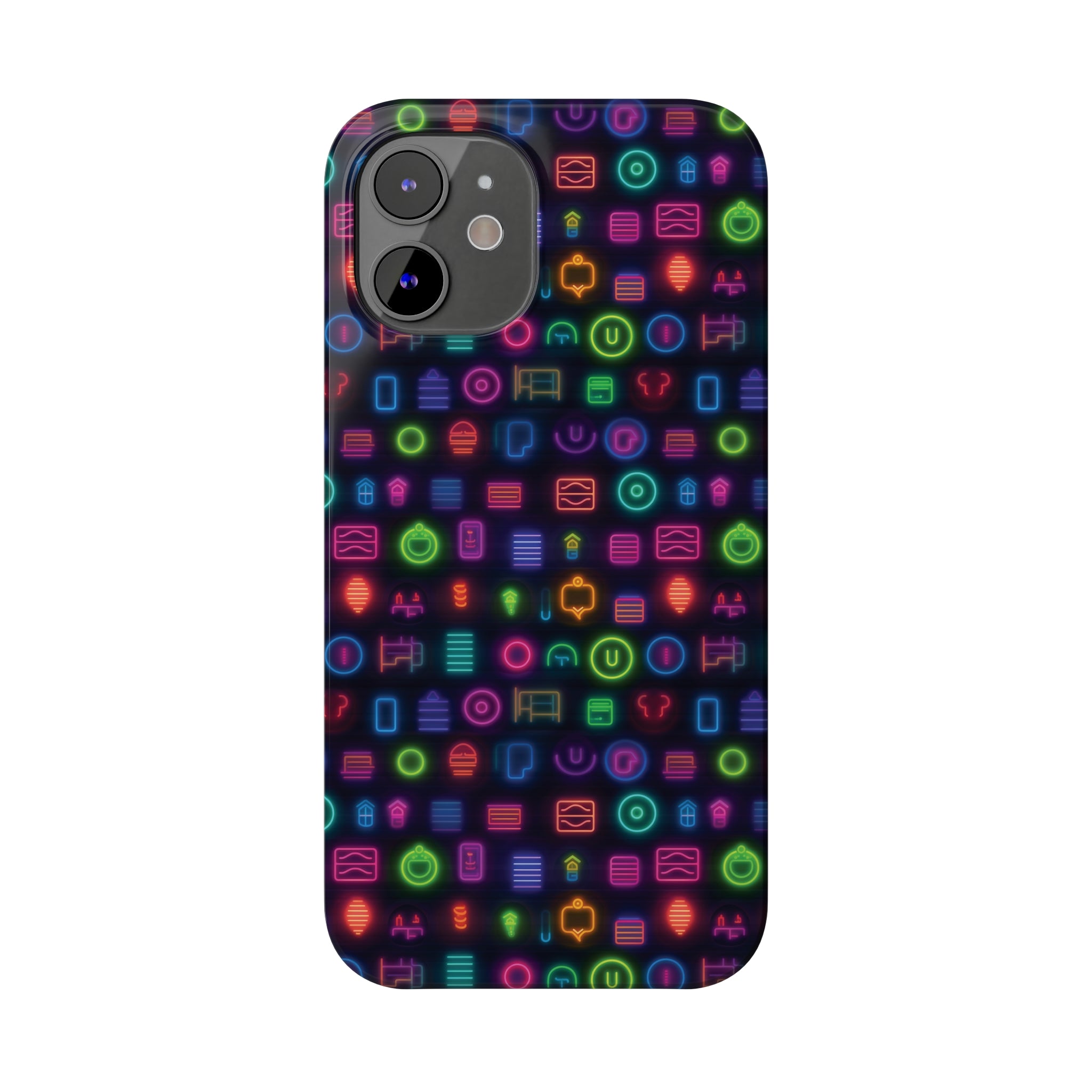 Slim Phone Cases (AOP) - Seamless Neon Designs 02