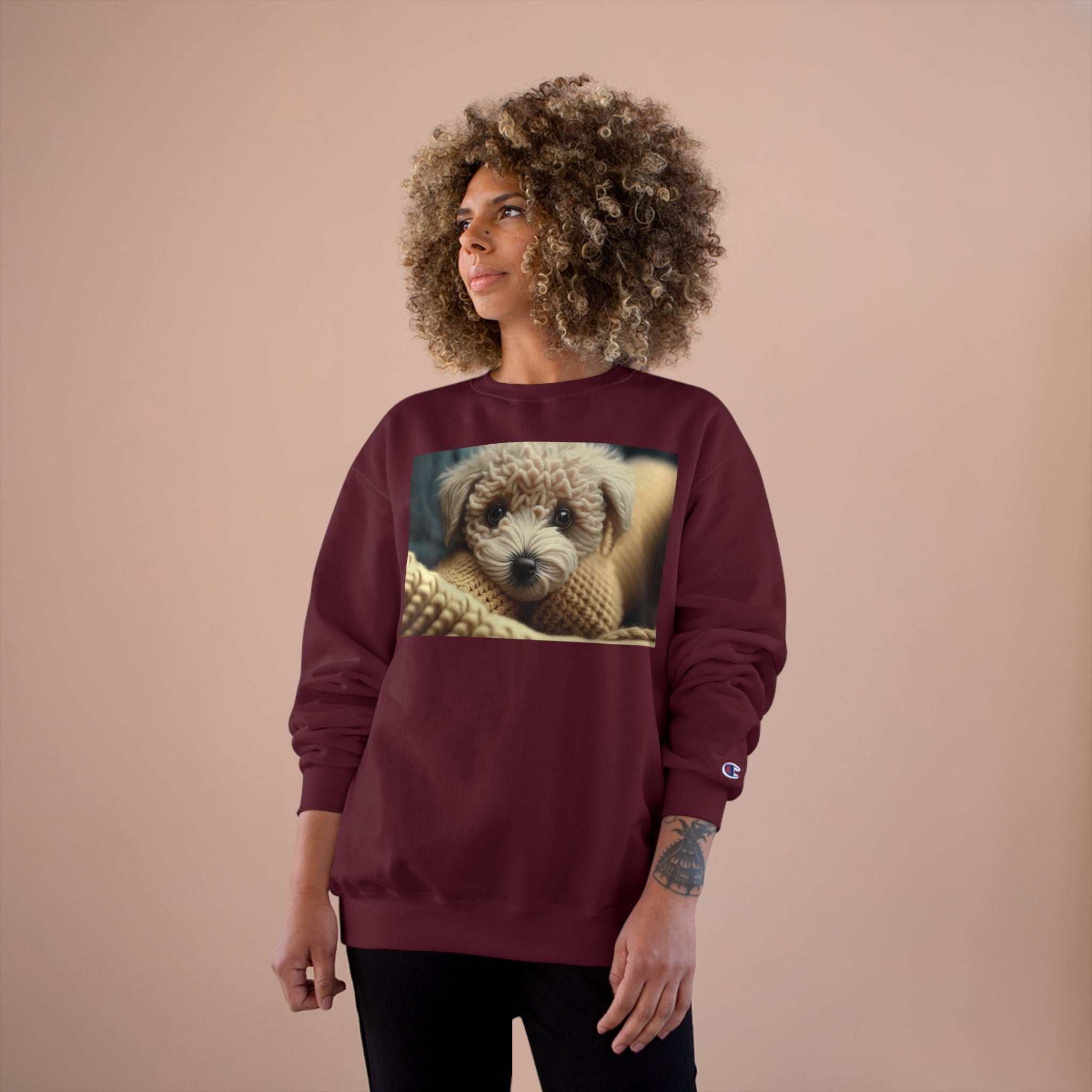 Champion Sweatshirt - Knit Animals, Puppy