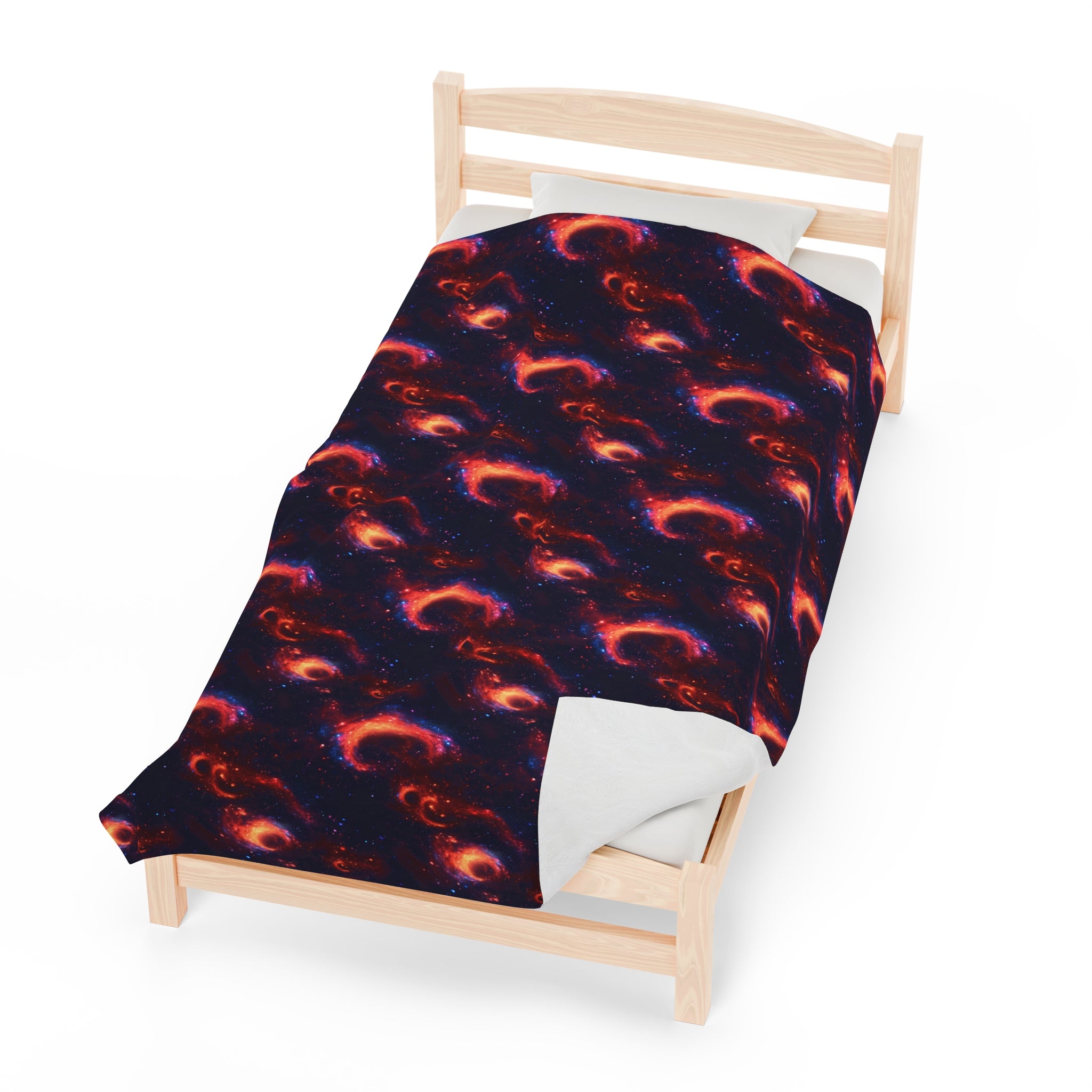 Velveteen Plush Blanket (AOP) - Fantasy Galaxies 10