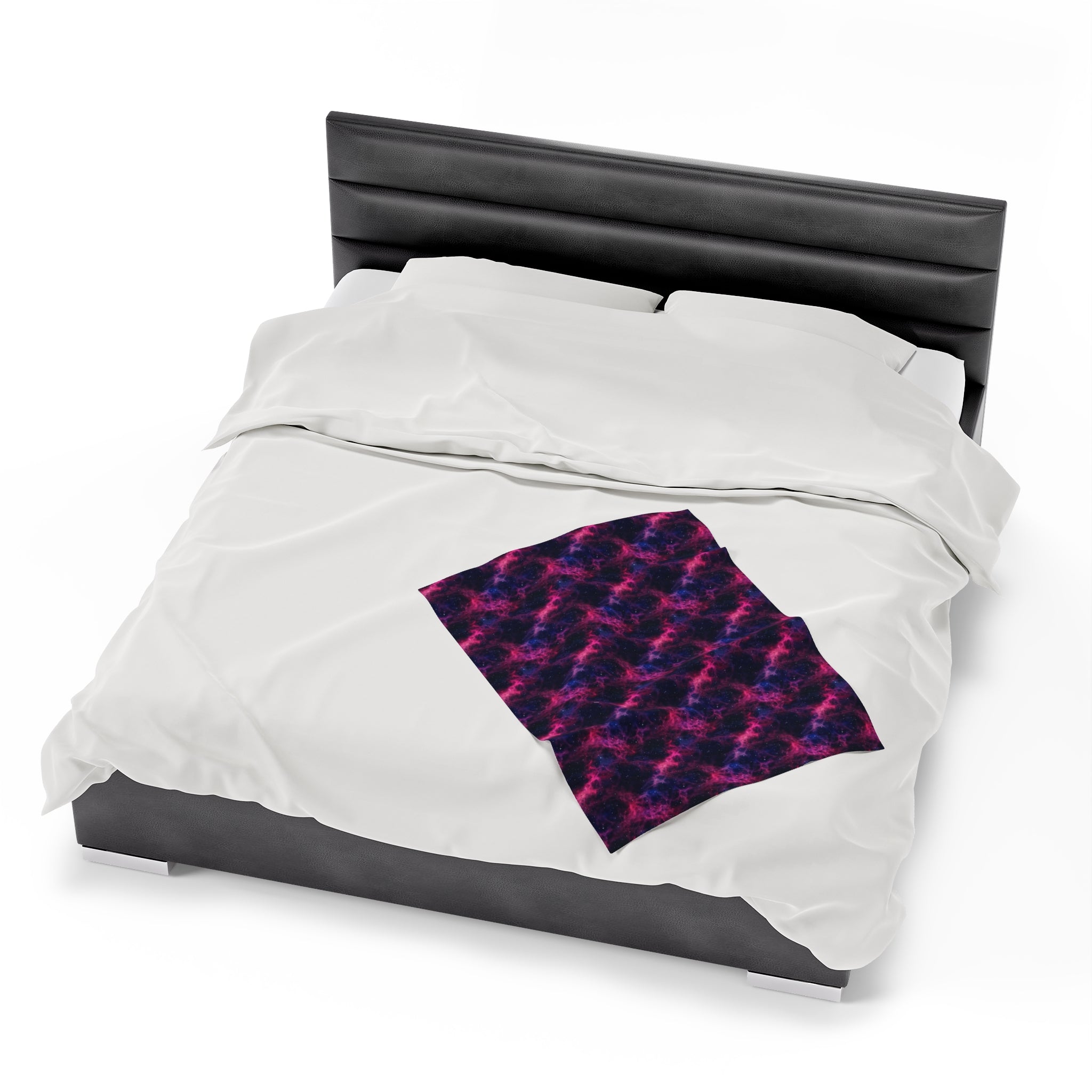 Velveteen Plush Blanket (AOP) - Fantasy Galaxies 02