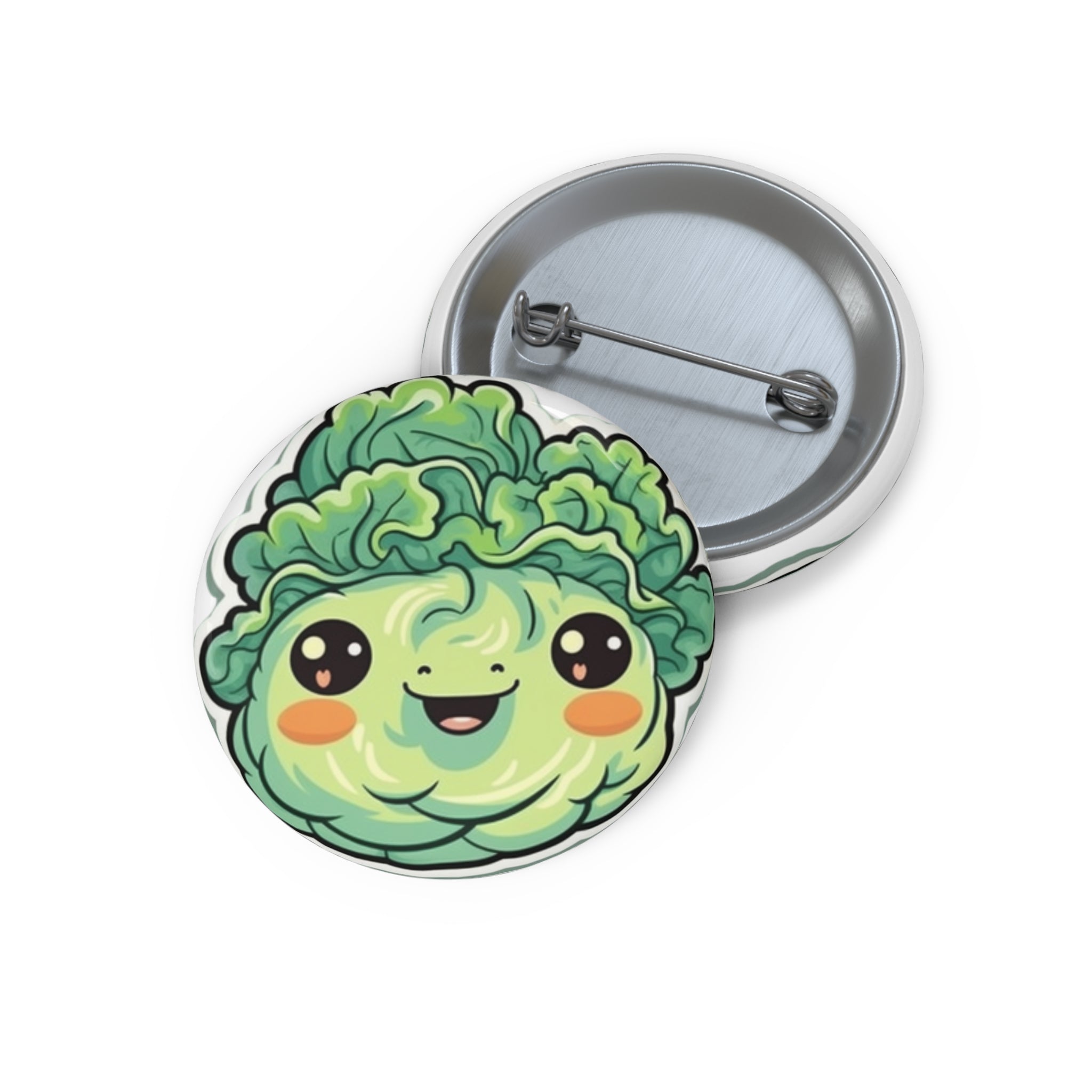 Custom Pin Buttons - Cabbage