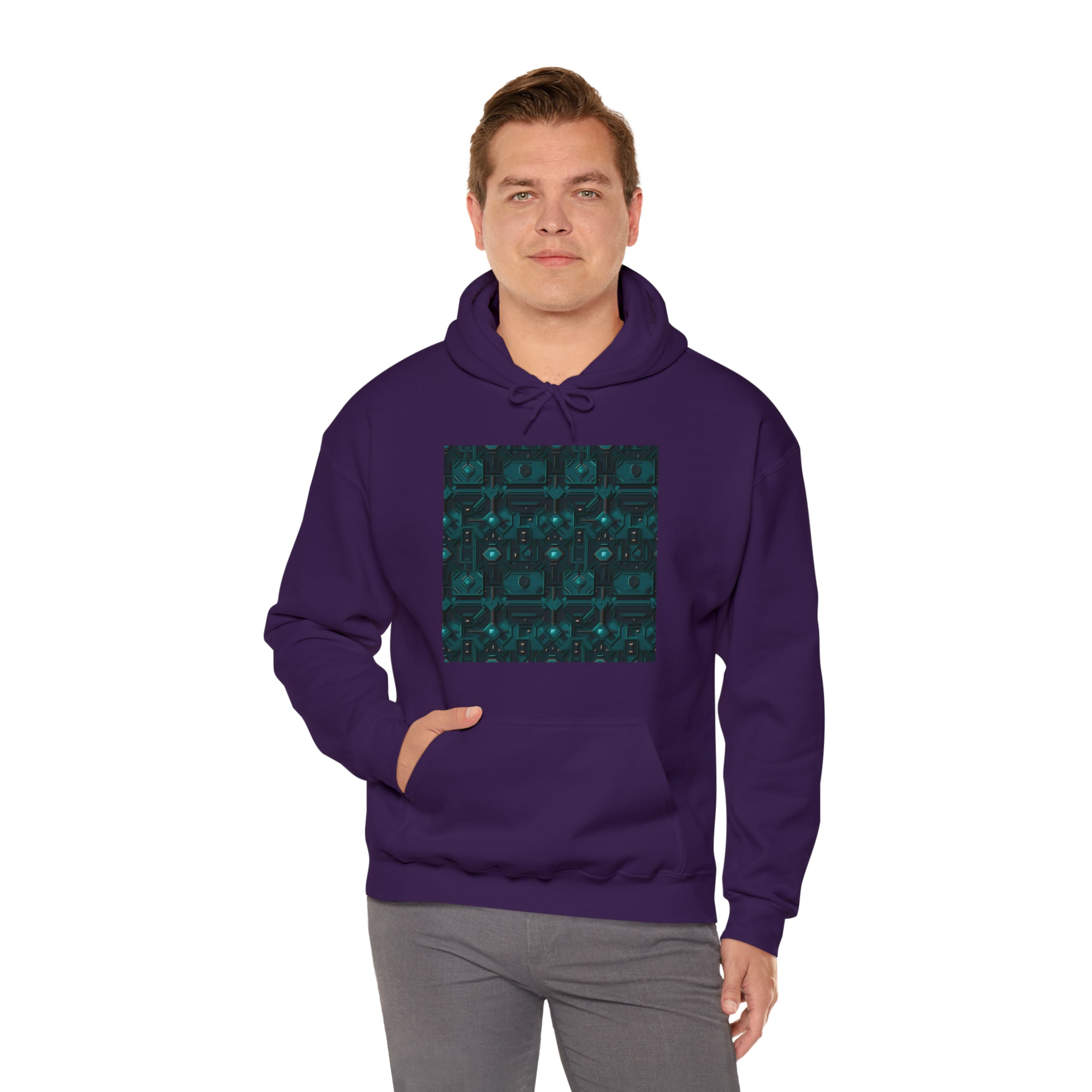 Unisex Heavy Blend™ Hooded Sweatshirt - Abstract Neon Designs 10