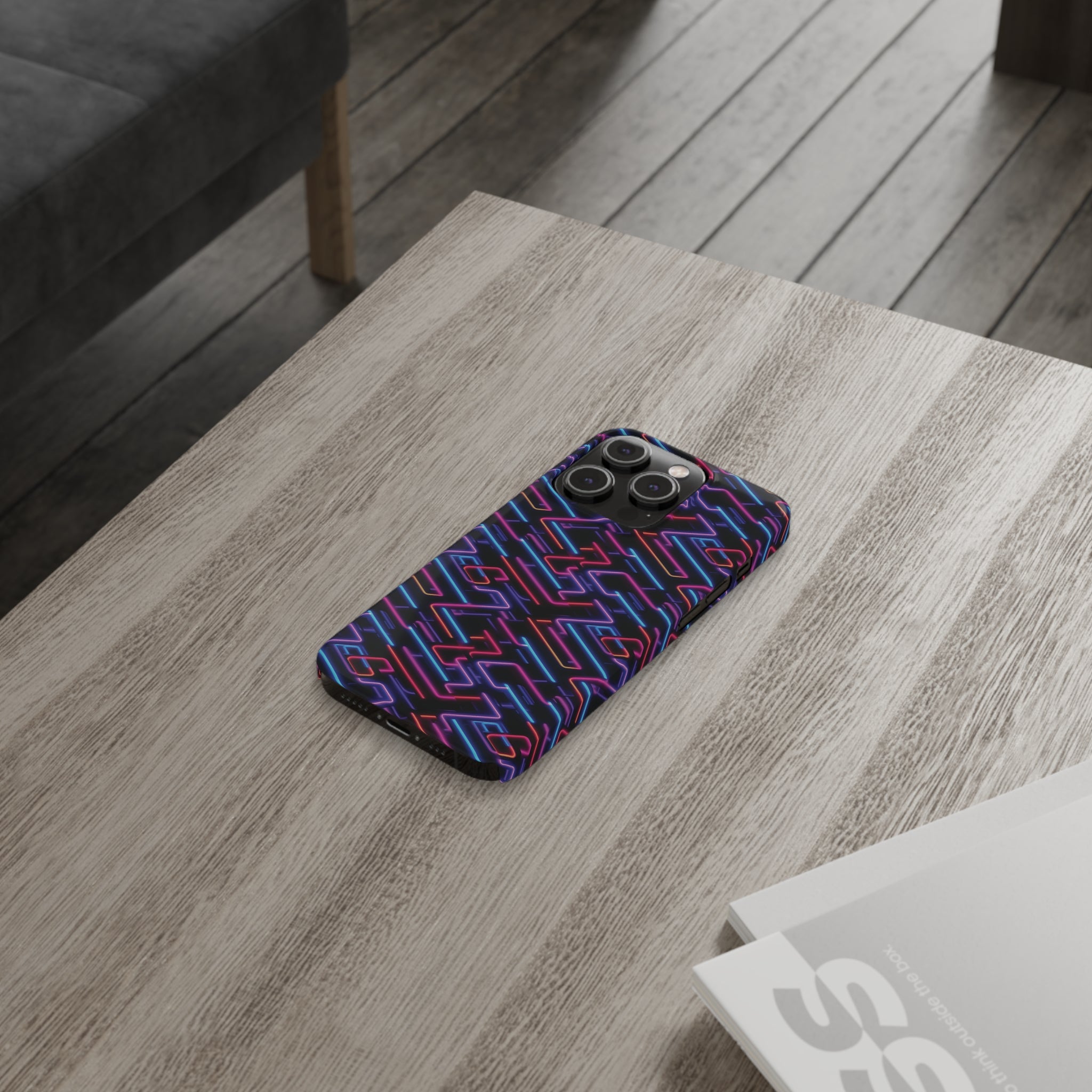 Slim Phone Cases (AOP) - Seamless Neon Designs 01