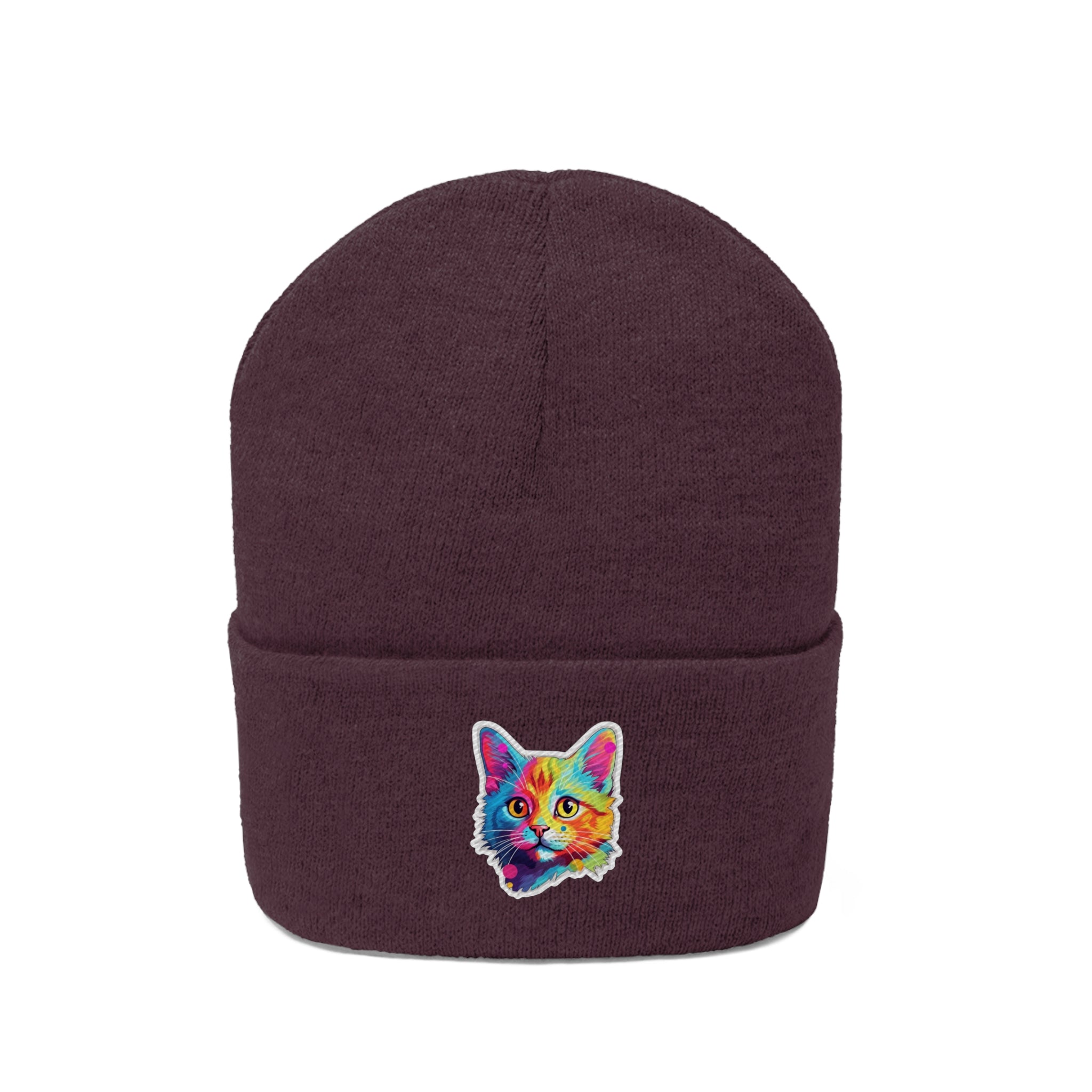 Knit Beanie - Kitten Pop Art 09