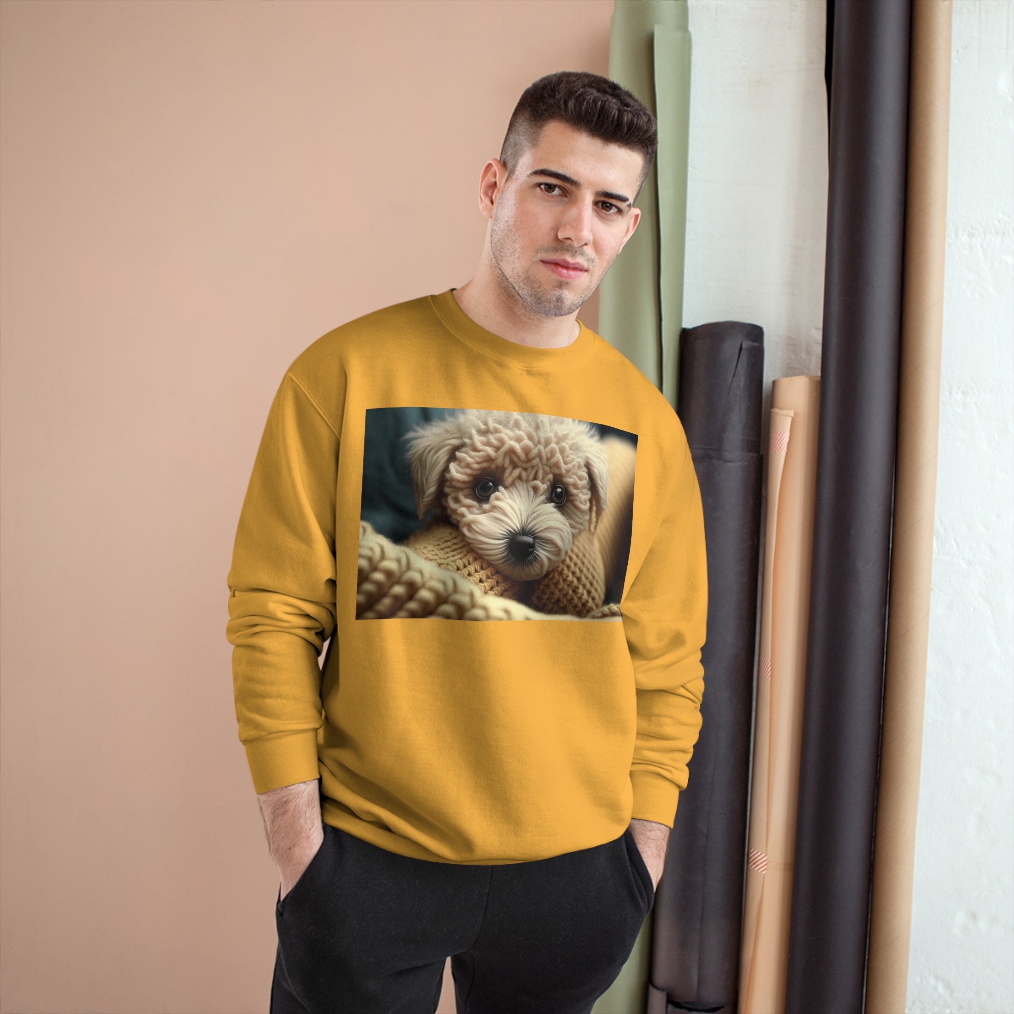 Champion Sweatshirt - Knit Animals, Puppy