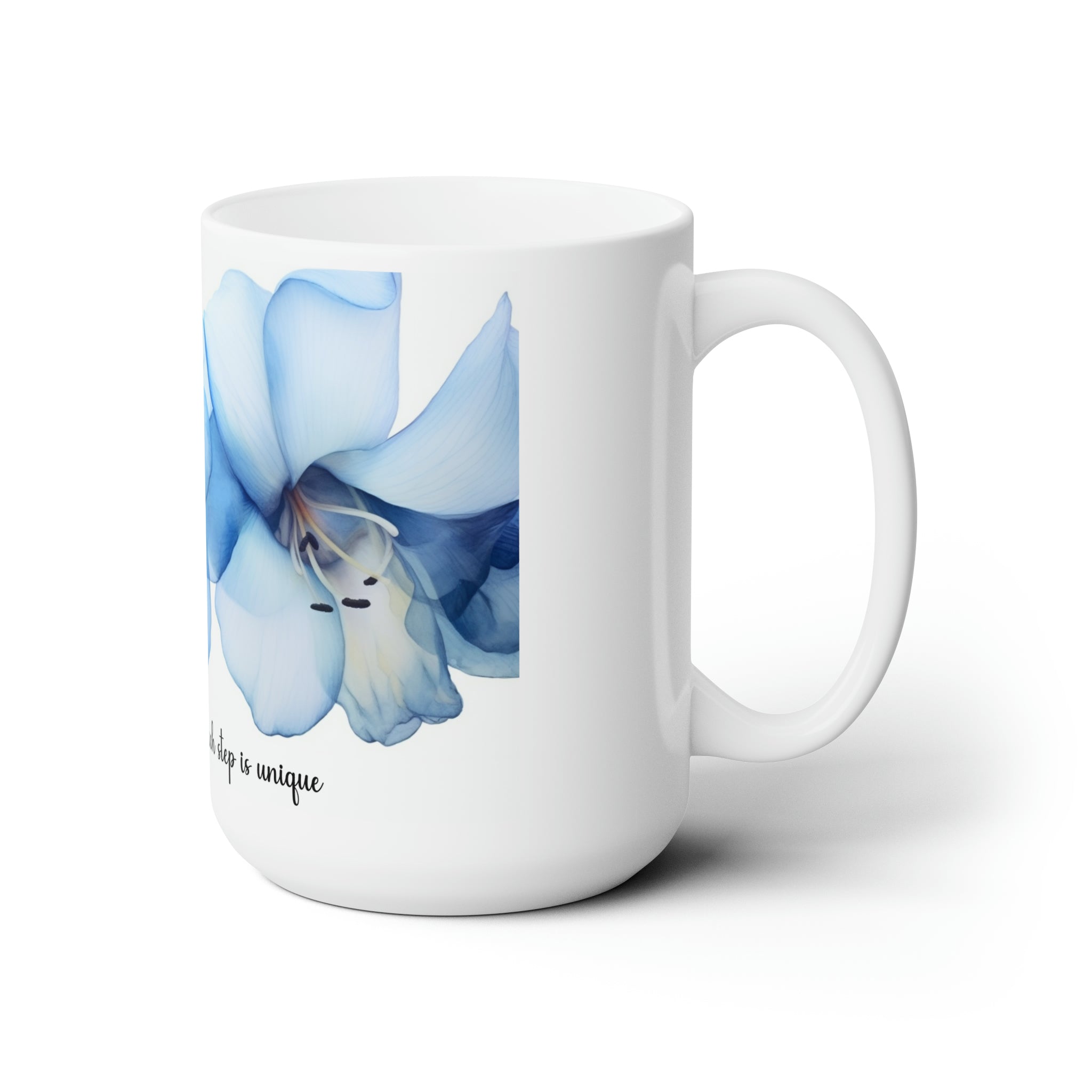 Ceramic Mug 15oz - Blue Calle Lily