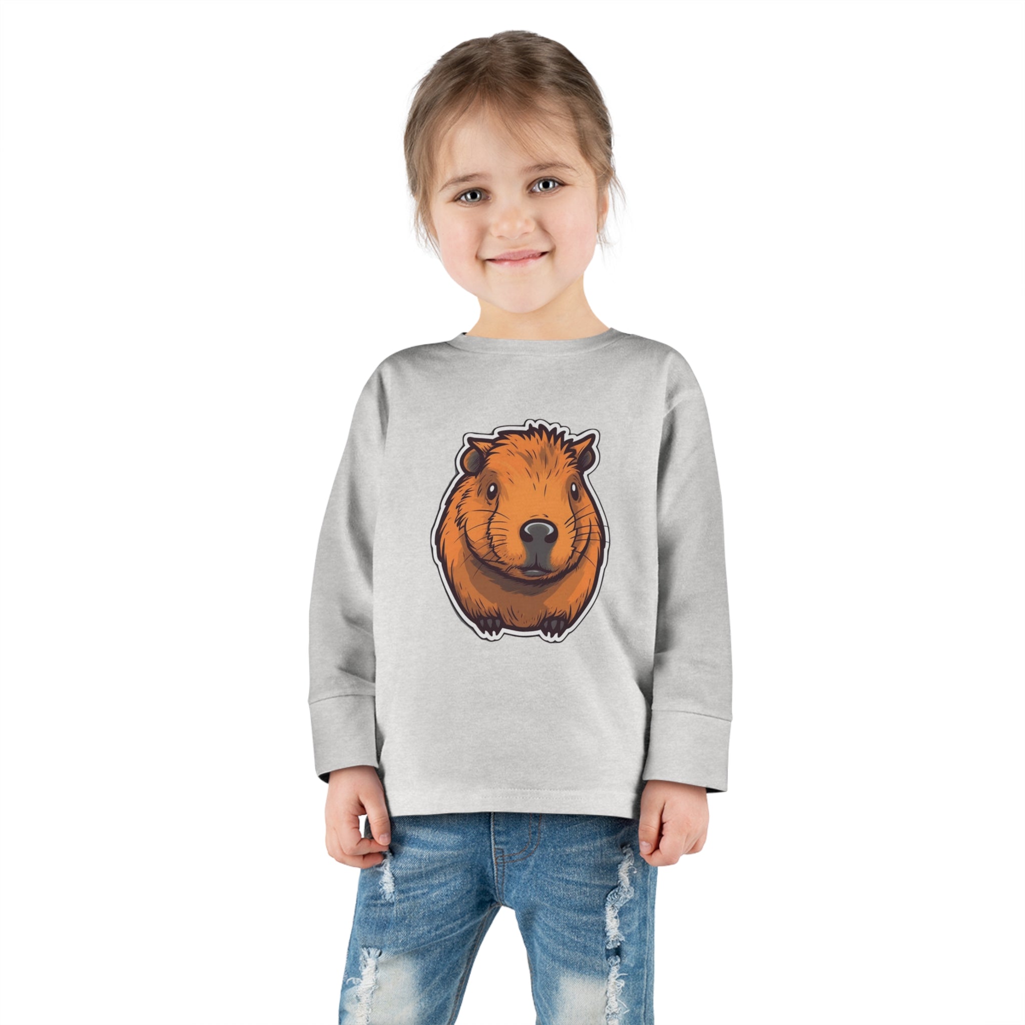 Toddler Long Sleeve Tee - Capybara Pup