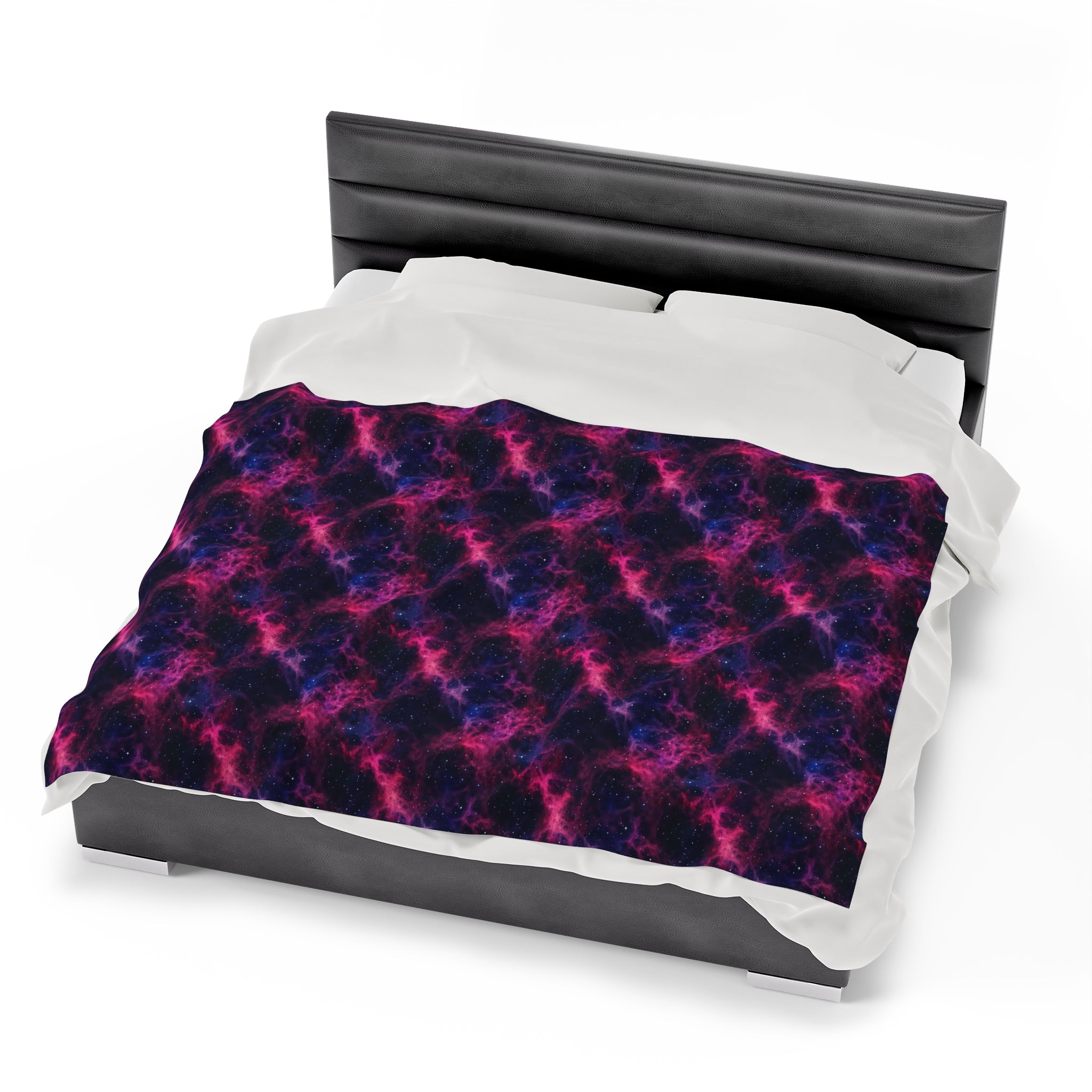 Velveteen Plush Blanket (AOP) - Fantasy Galaxies 02