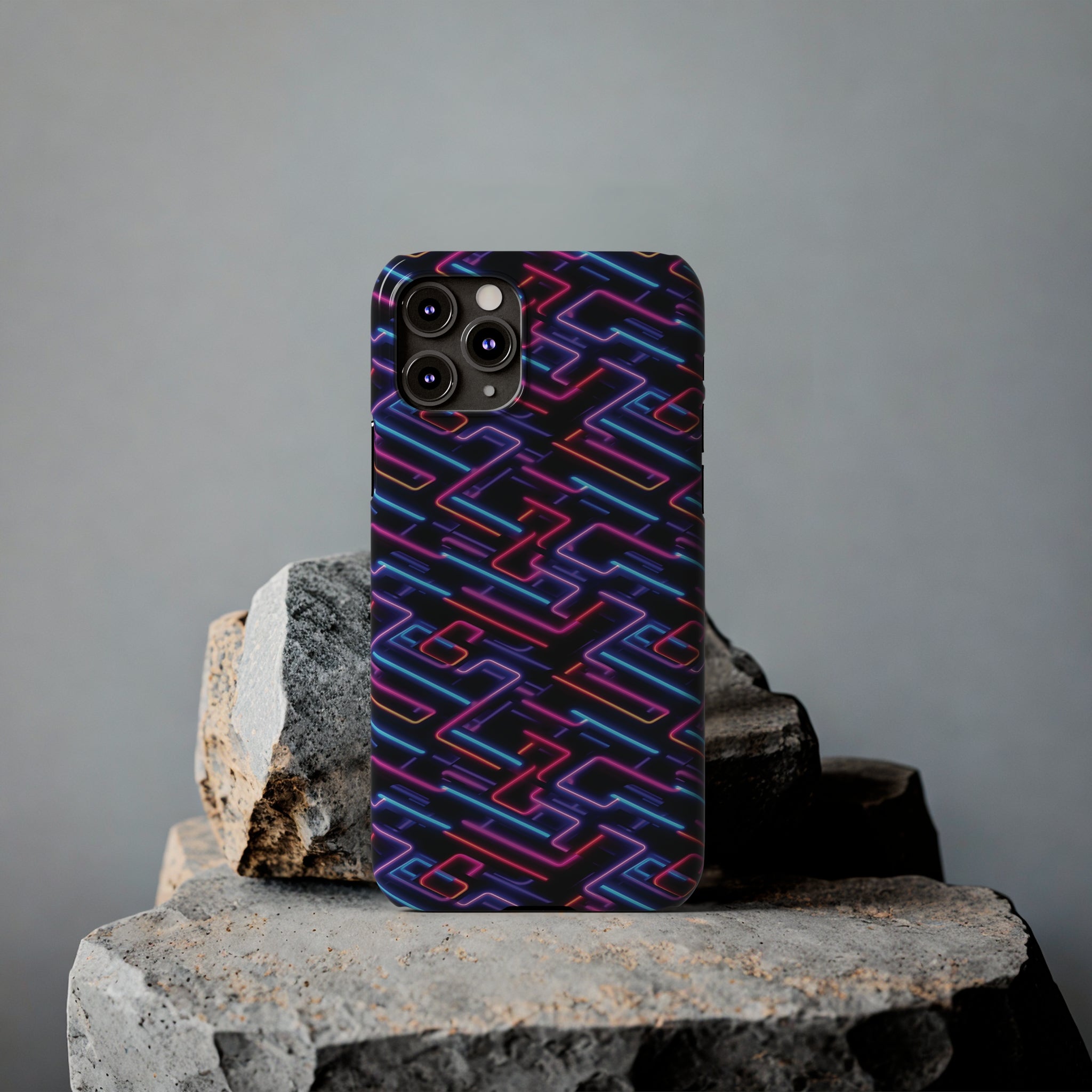 Slim Phone Cases (AOP) - Seamless Neon Designs 01