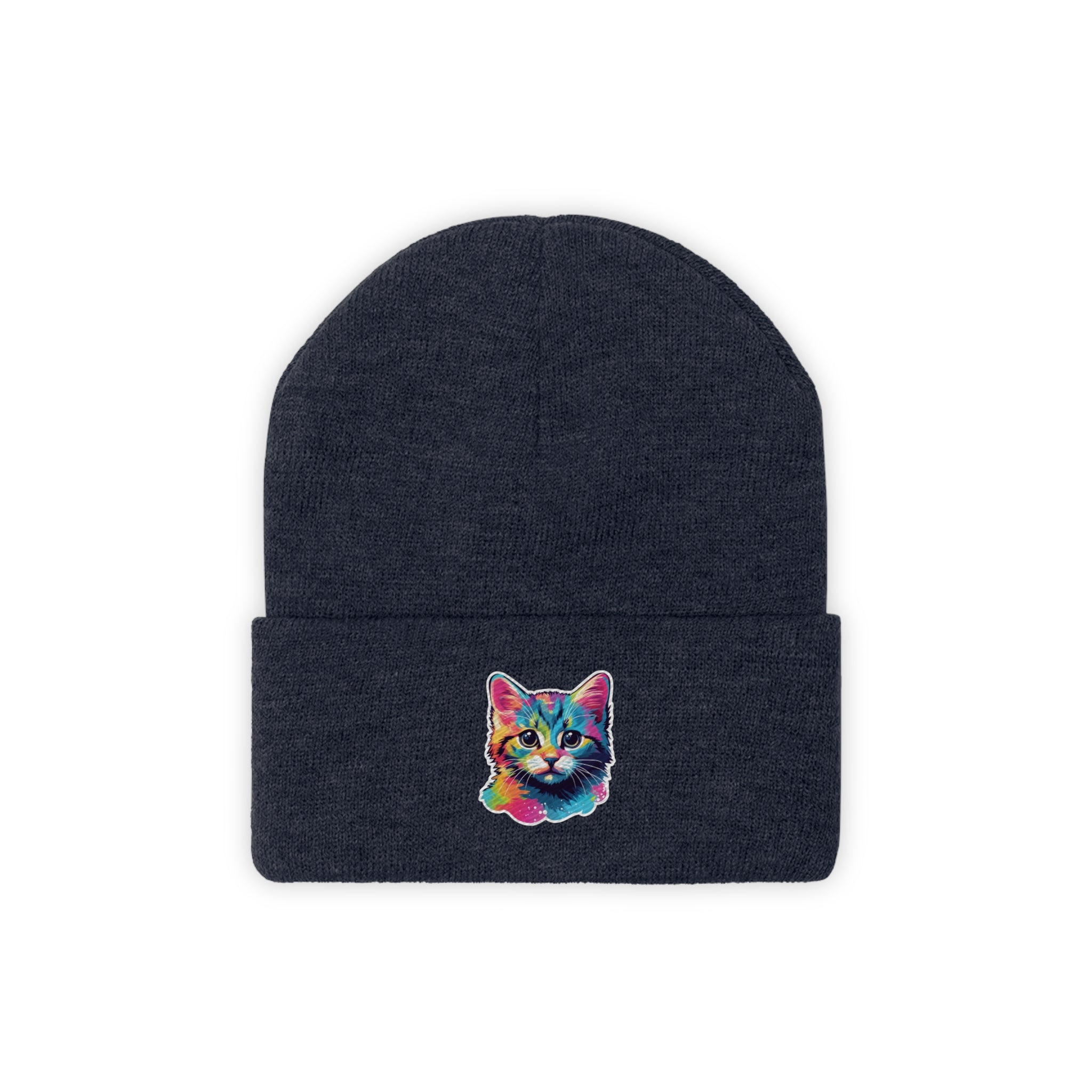 Knit Beanie - Kitten Pop Art 02