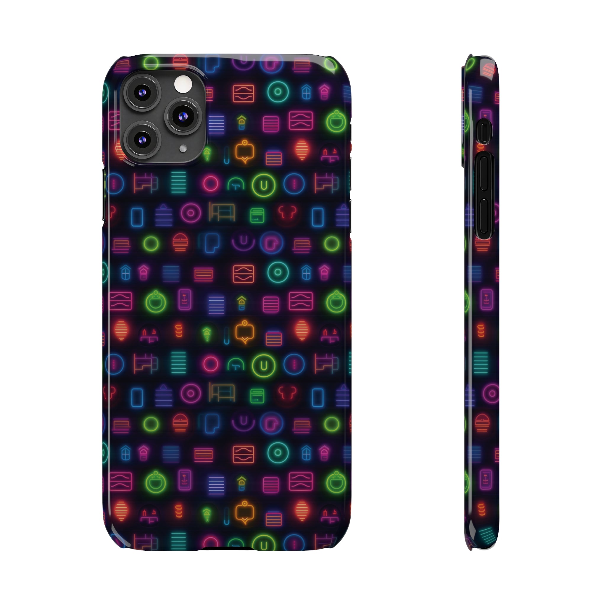 Slim Phone Cases (AOP) - Seamless Neon Designs 02