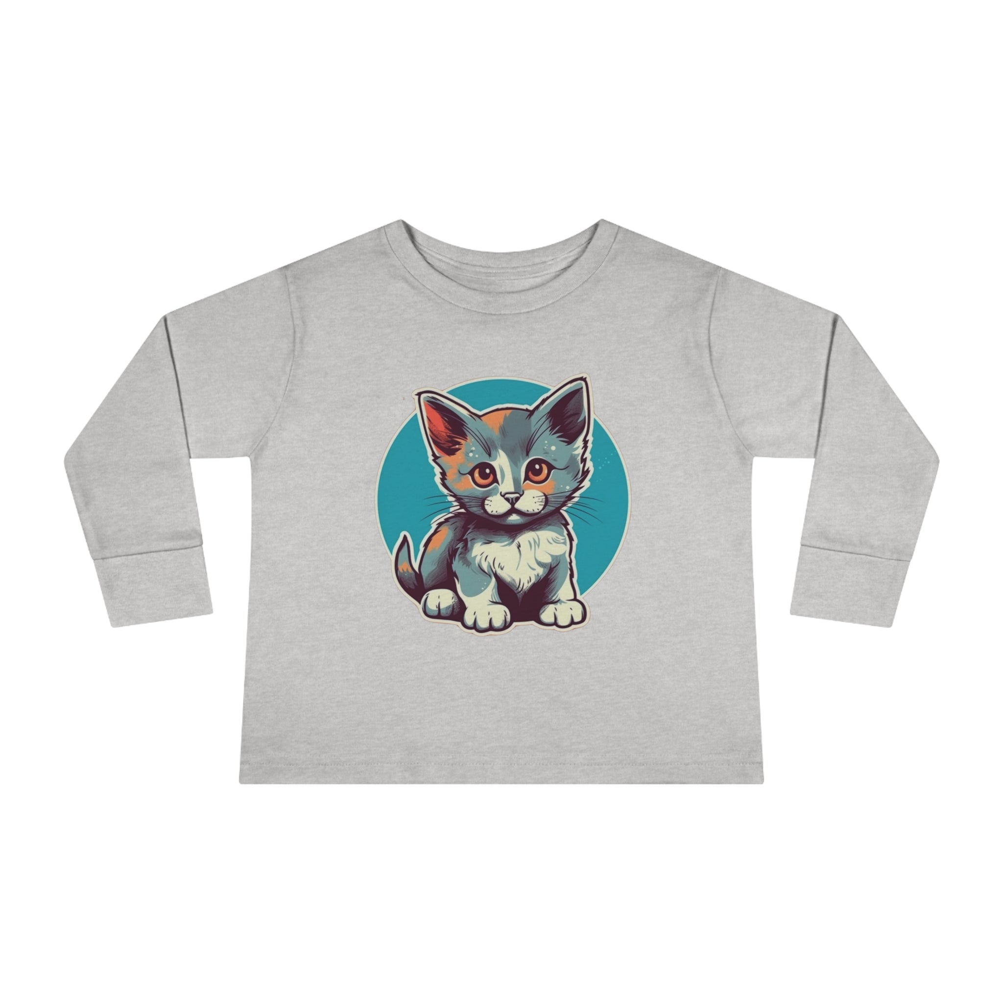 Toddler Long Sleeve Tee - Cat Kitten