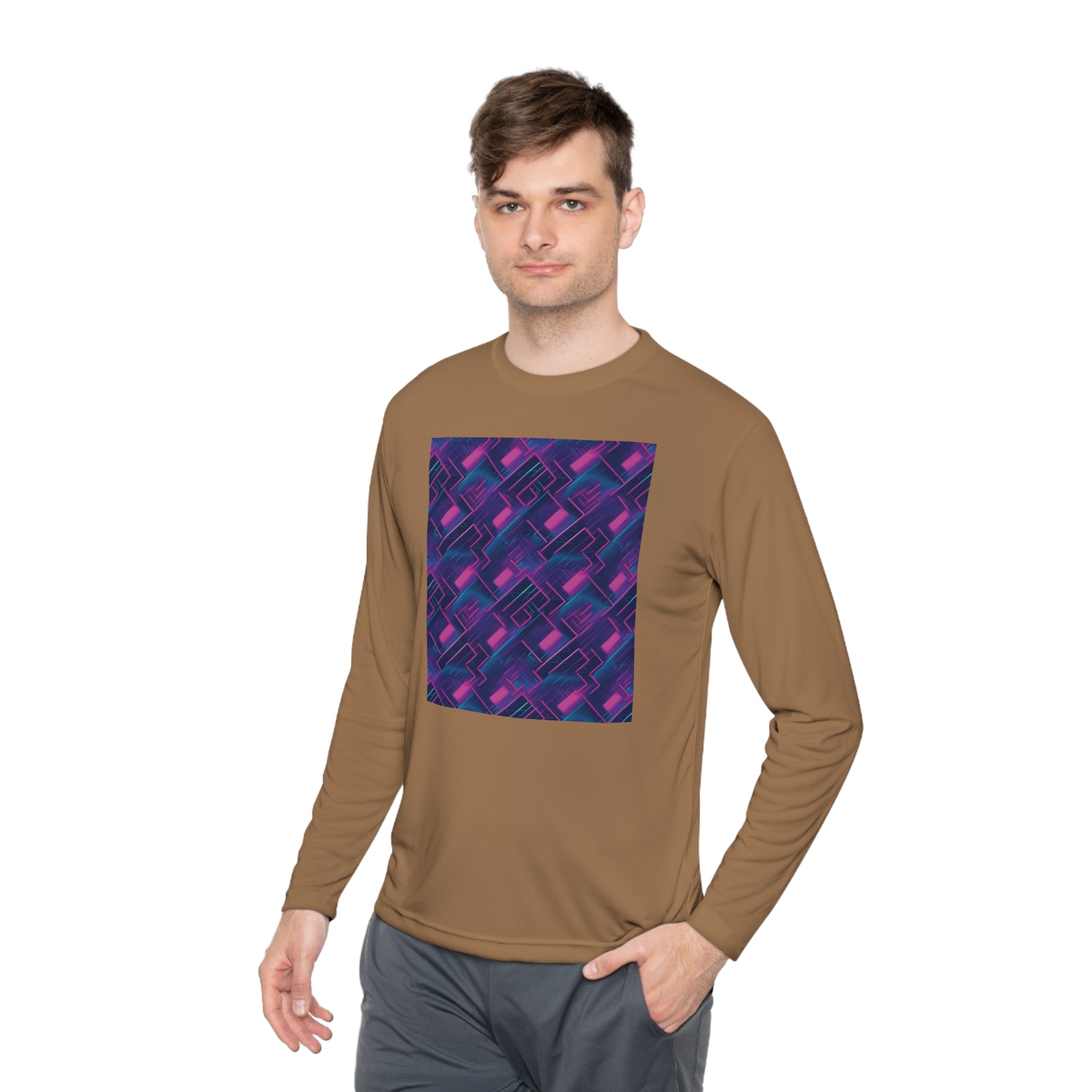 Unisex Lightweight Long Sleeve Tee (AOP) - Abstract Designs 04