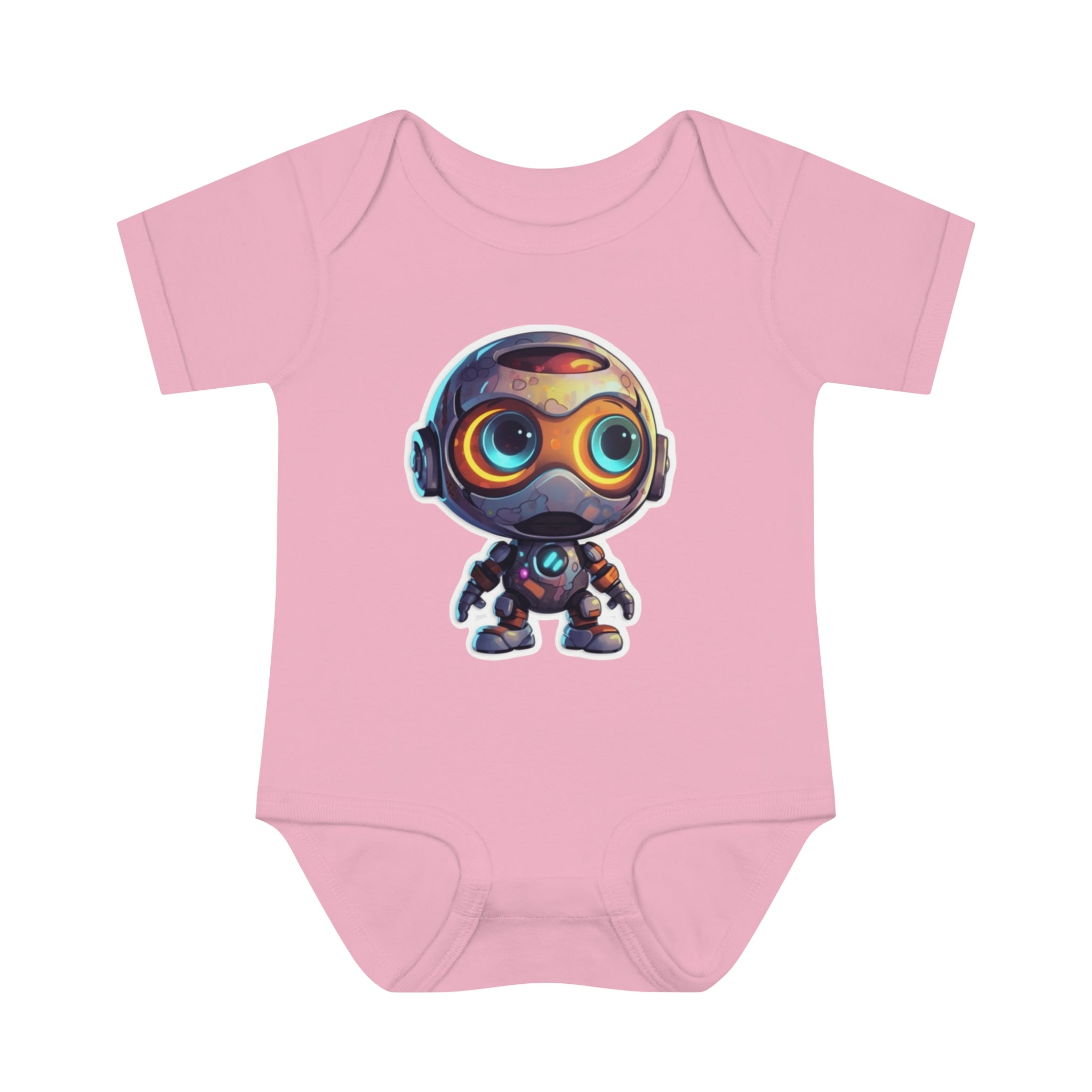 Infant Baby Rib Bodysuit - Chime, Robot Pop Art 06