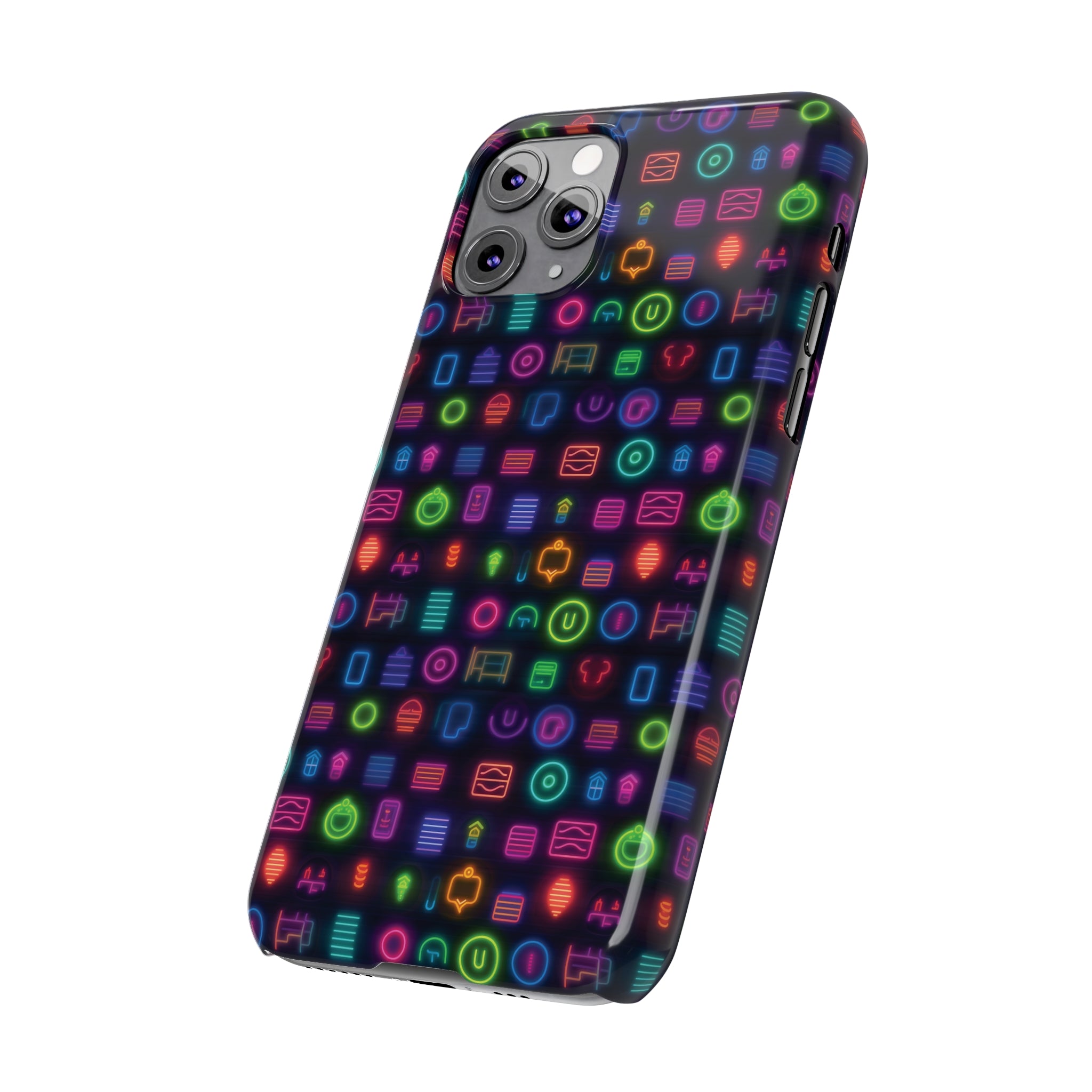 Slim Phone Cases (AOP) - Seamless Neon Designs 02