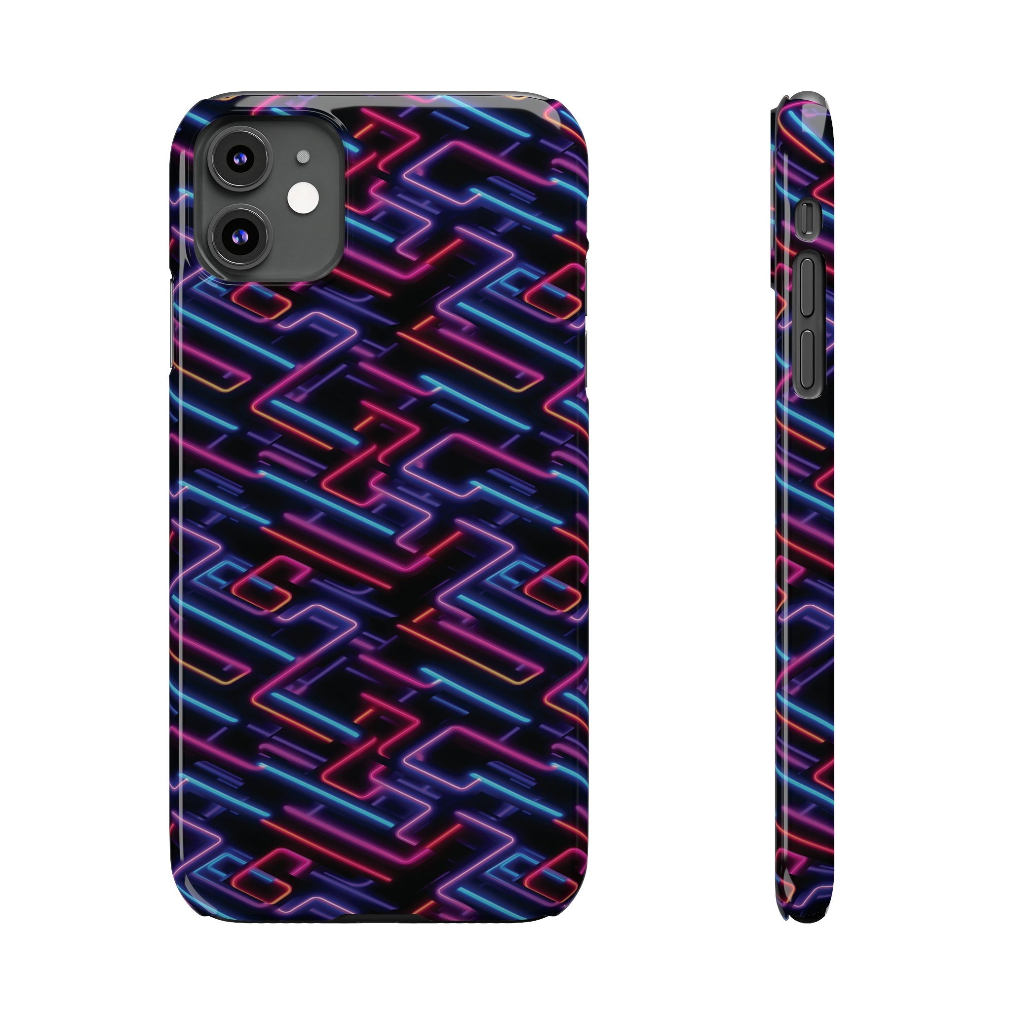 Slim Phone Cases (AOP) - Seamless Neon Designs 01