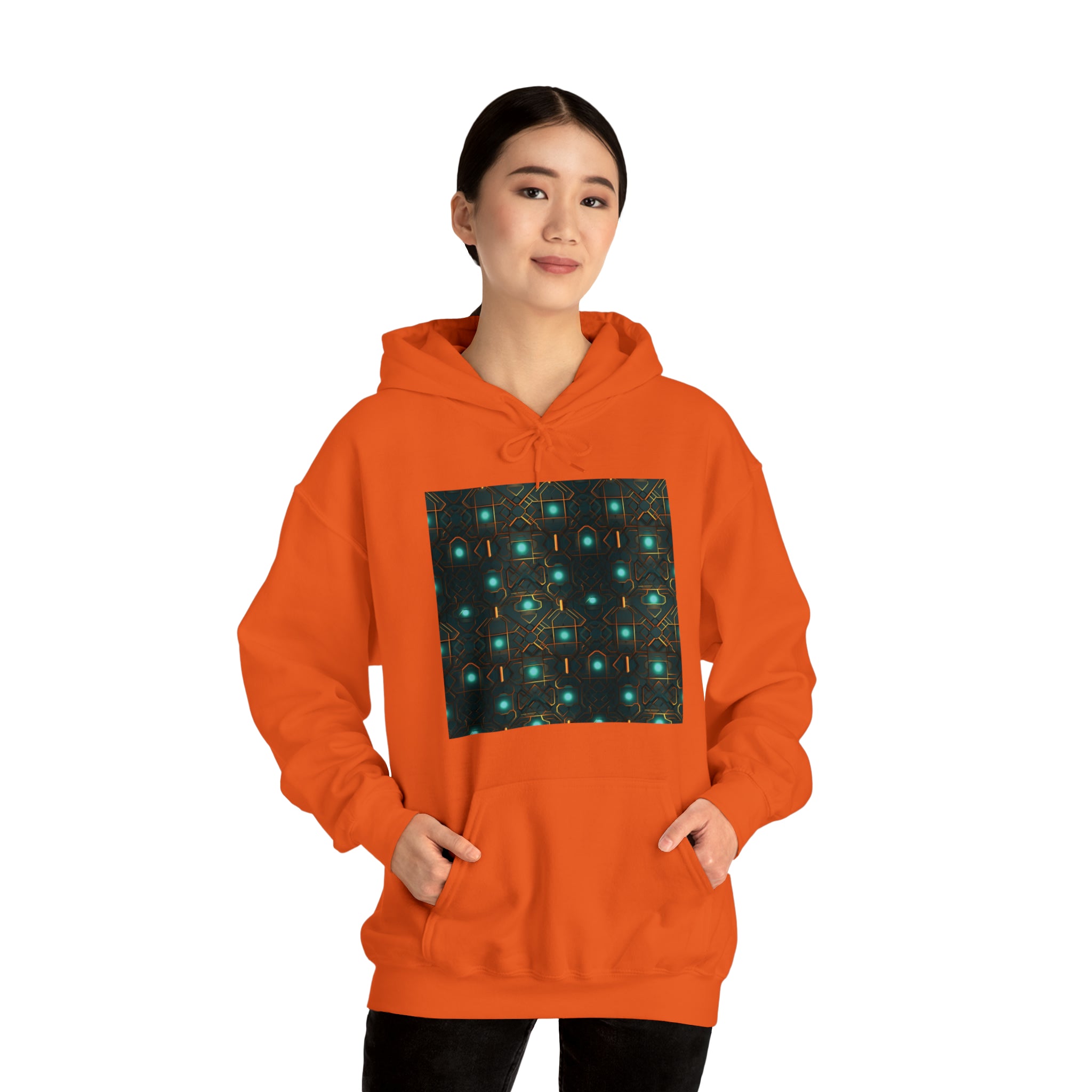 Unisex Heavy Blend™ Hooded Sweatshirt - Abstract Neon Designs 09