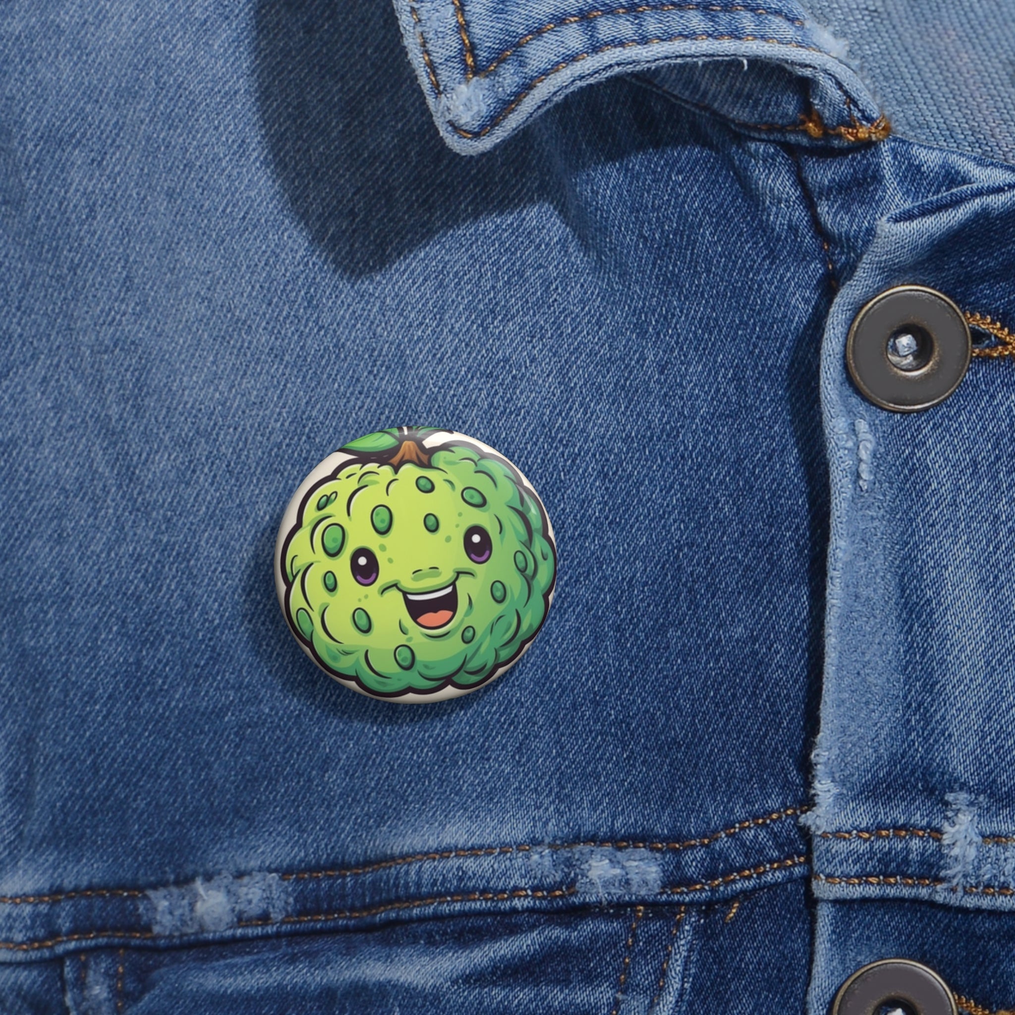 Custom Pin Buttons - Custard Apple