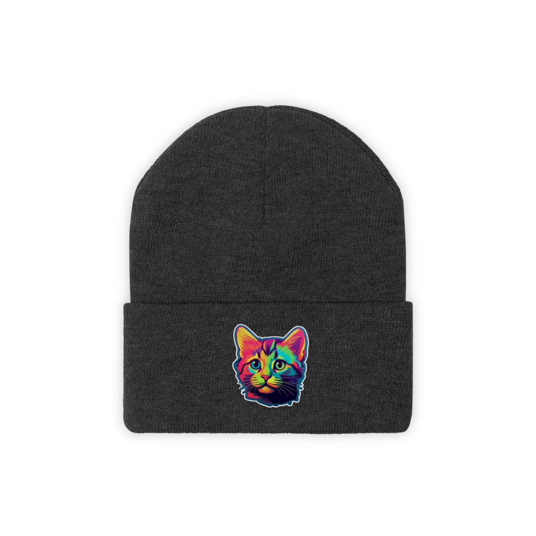 Knit Beanie - Kitten Pop Art 07