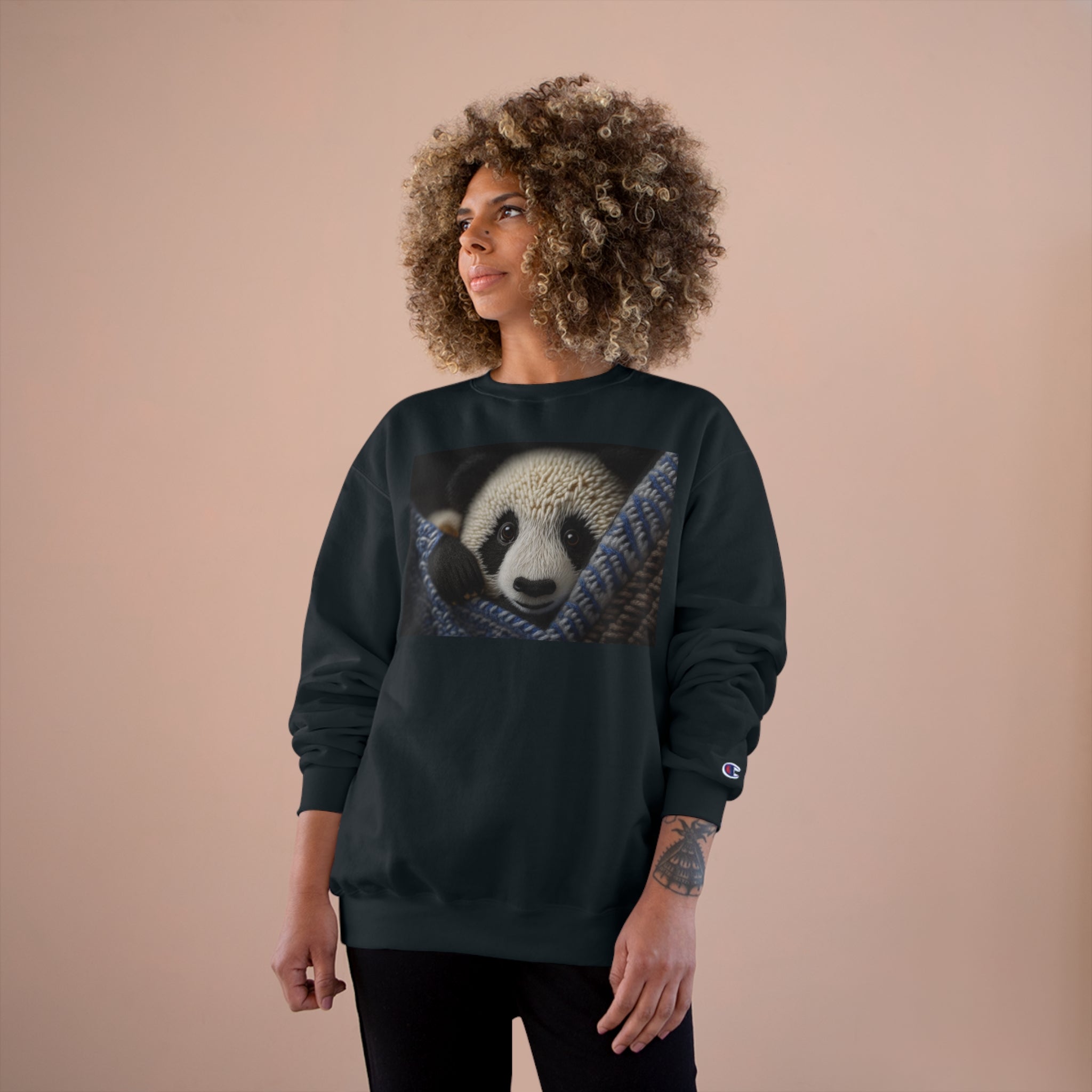 Champion Sweatshirt - Knit Animals, Giant Panda Cub