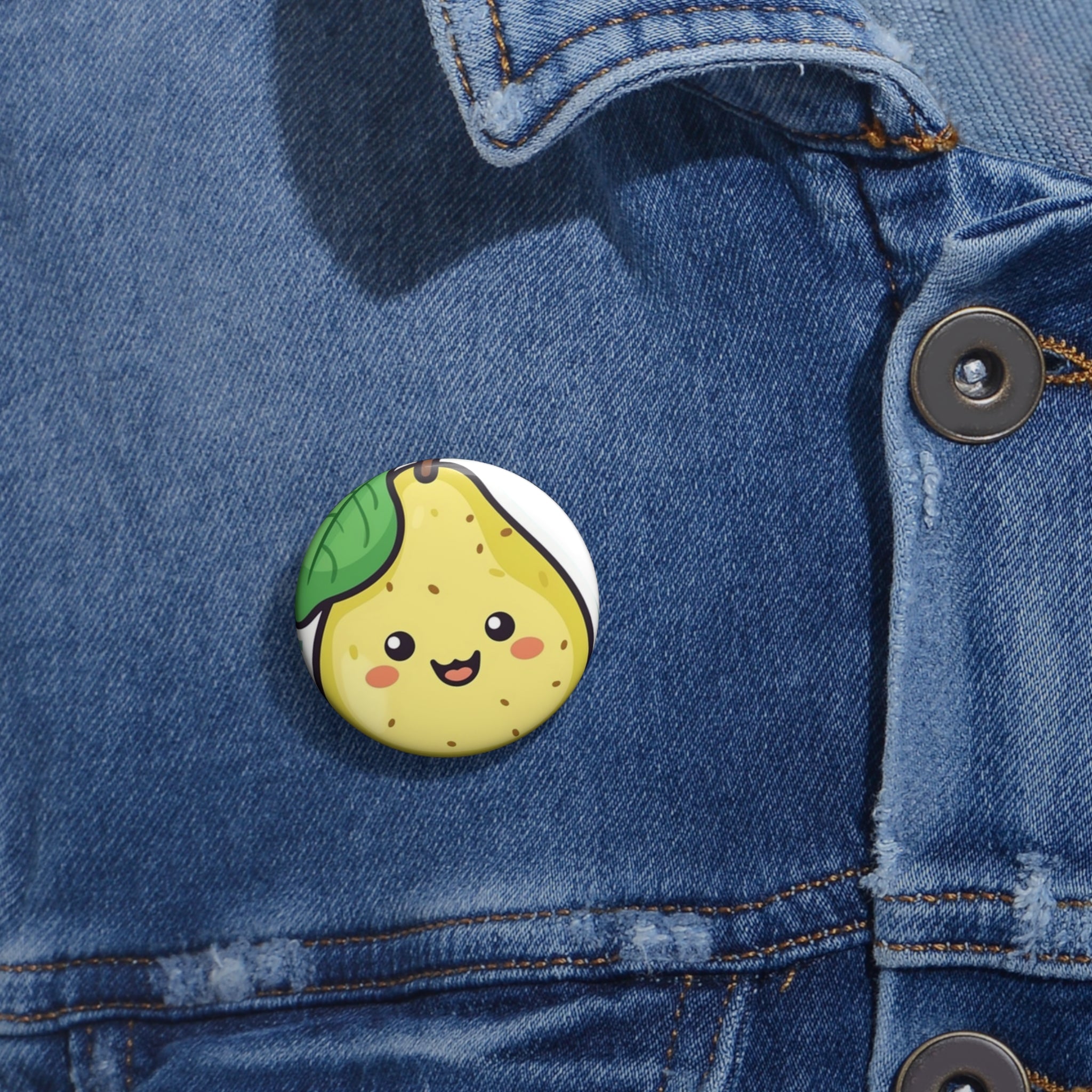 Custom Pin Buttons - Pear
