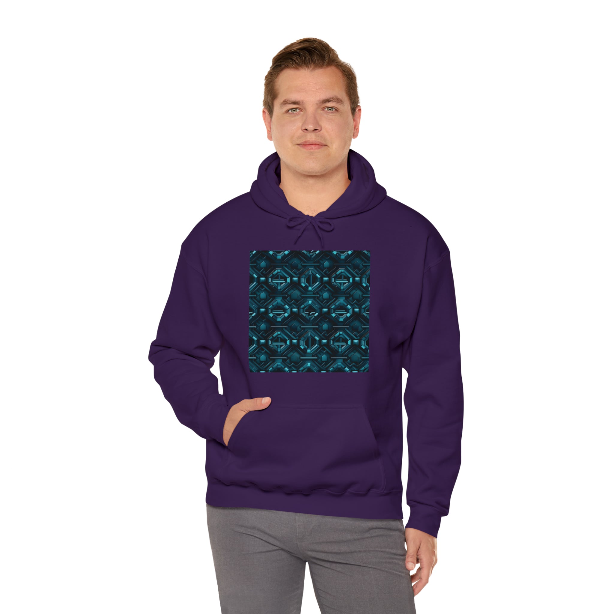 Unisex Heavy Blend™ Hooded Sweatshirt - Abstract Neon Designs 08