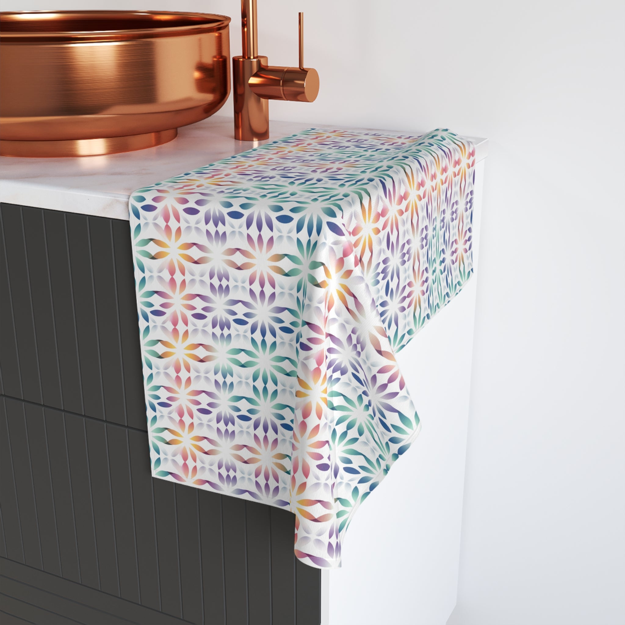 Hand Towel (AOP) - Seamless Minimalistic Pastel Designs 08
