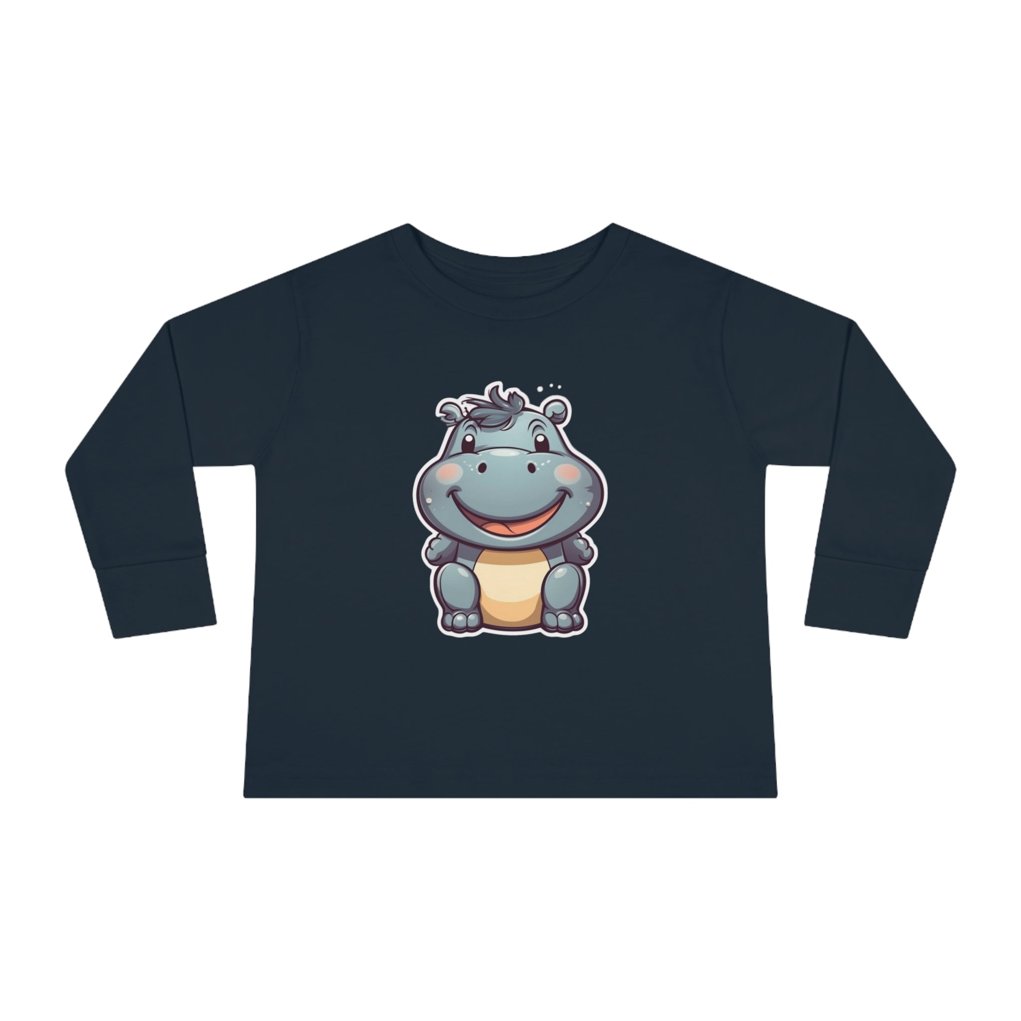 Toddler Long Sleeve Tee - Hippopotamus Calf