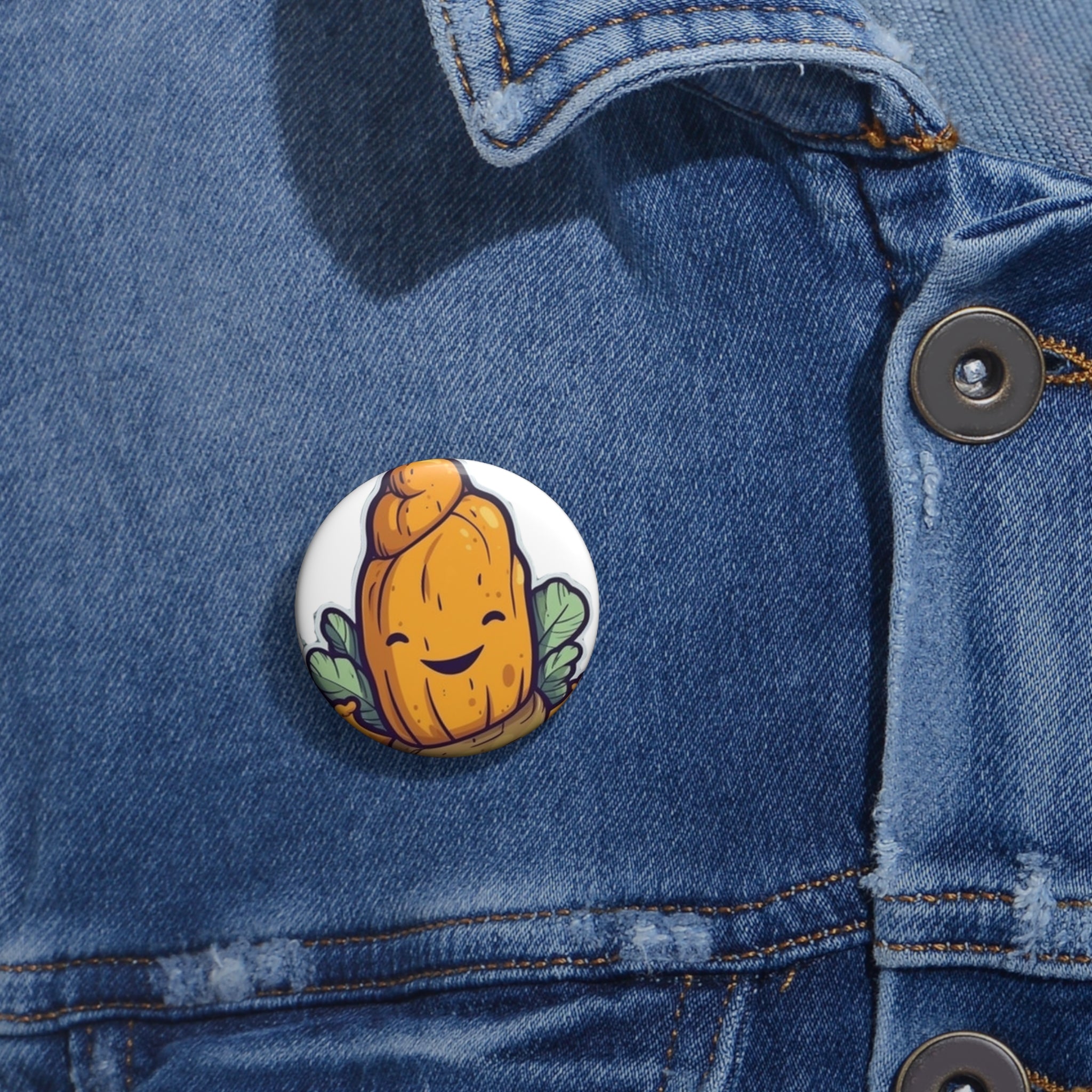 Custom Pin Buttons - Turmeric Root