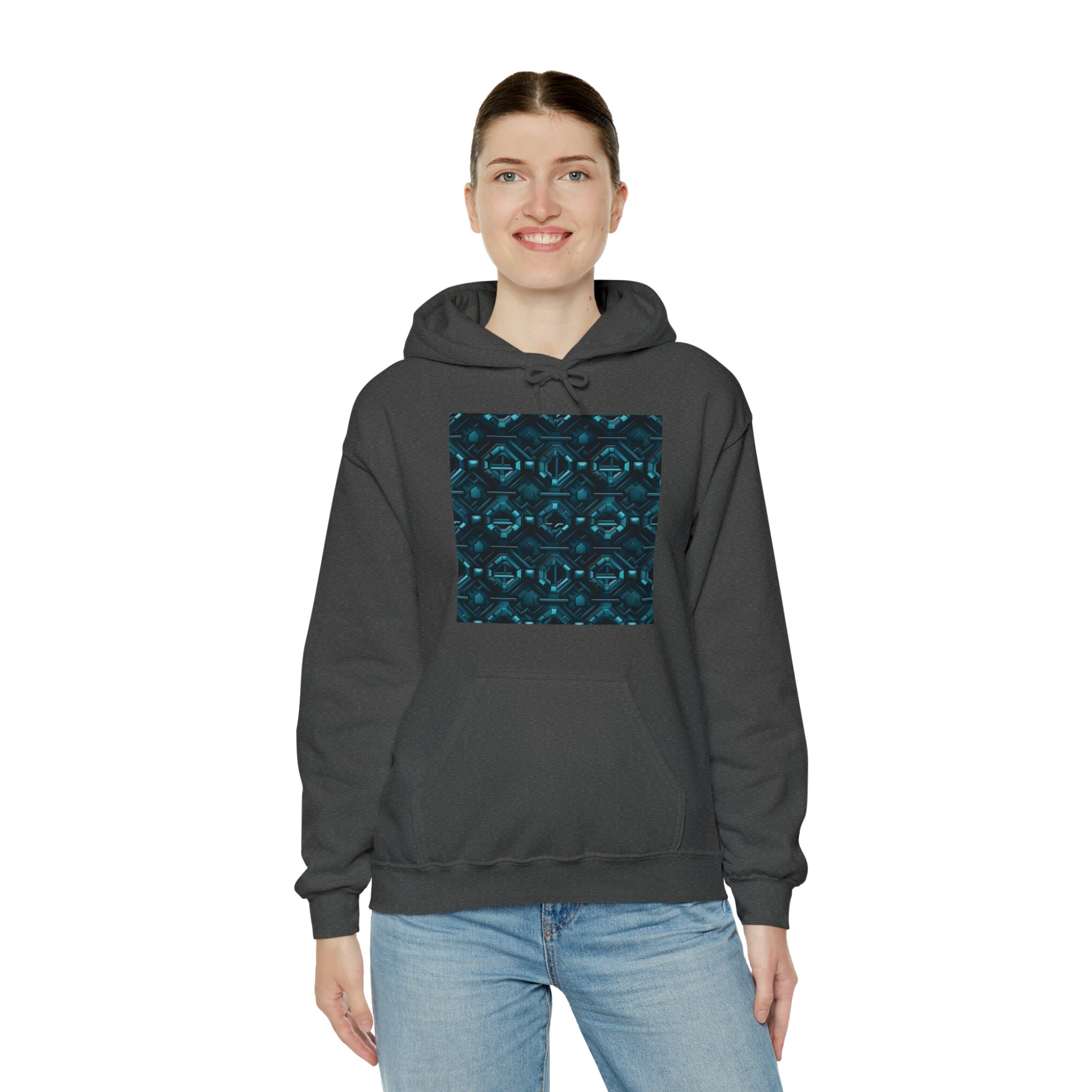 Unisex Heavy Blend™ Hooded Sweatshirt - Abstract Neon Designs 08