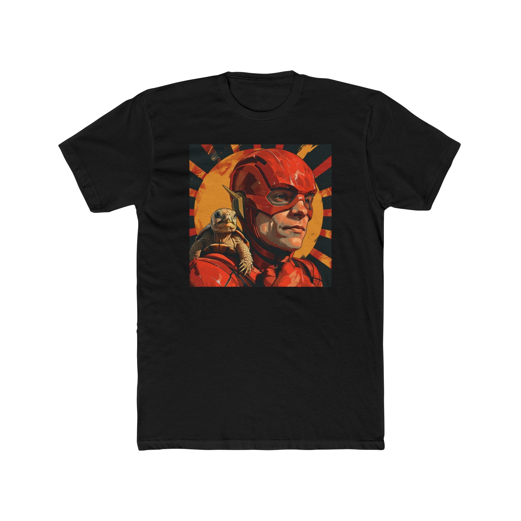 Men's Cotton Crew Tee - Superheroes Collection - Flash and tortoise