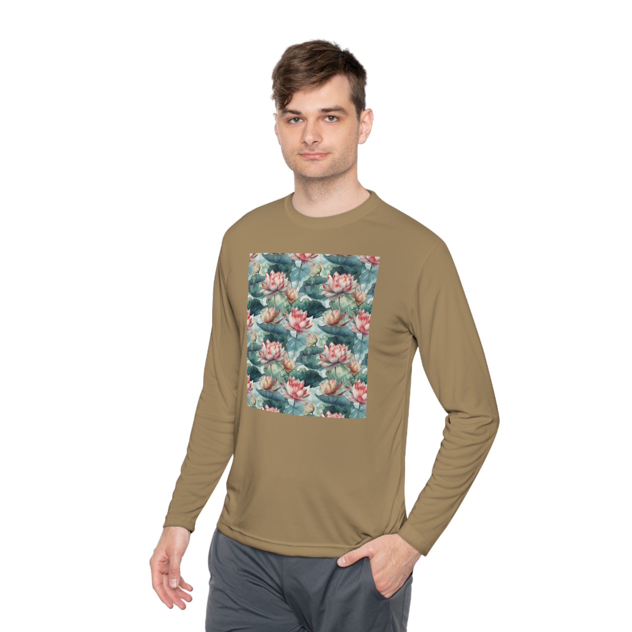 Unisex Lightweight Long Sleeve Tee (AOP) - Abstract Designs 13