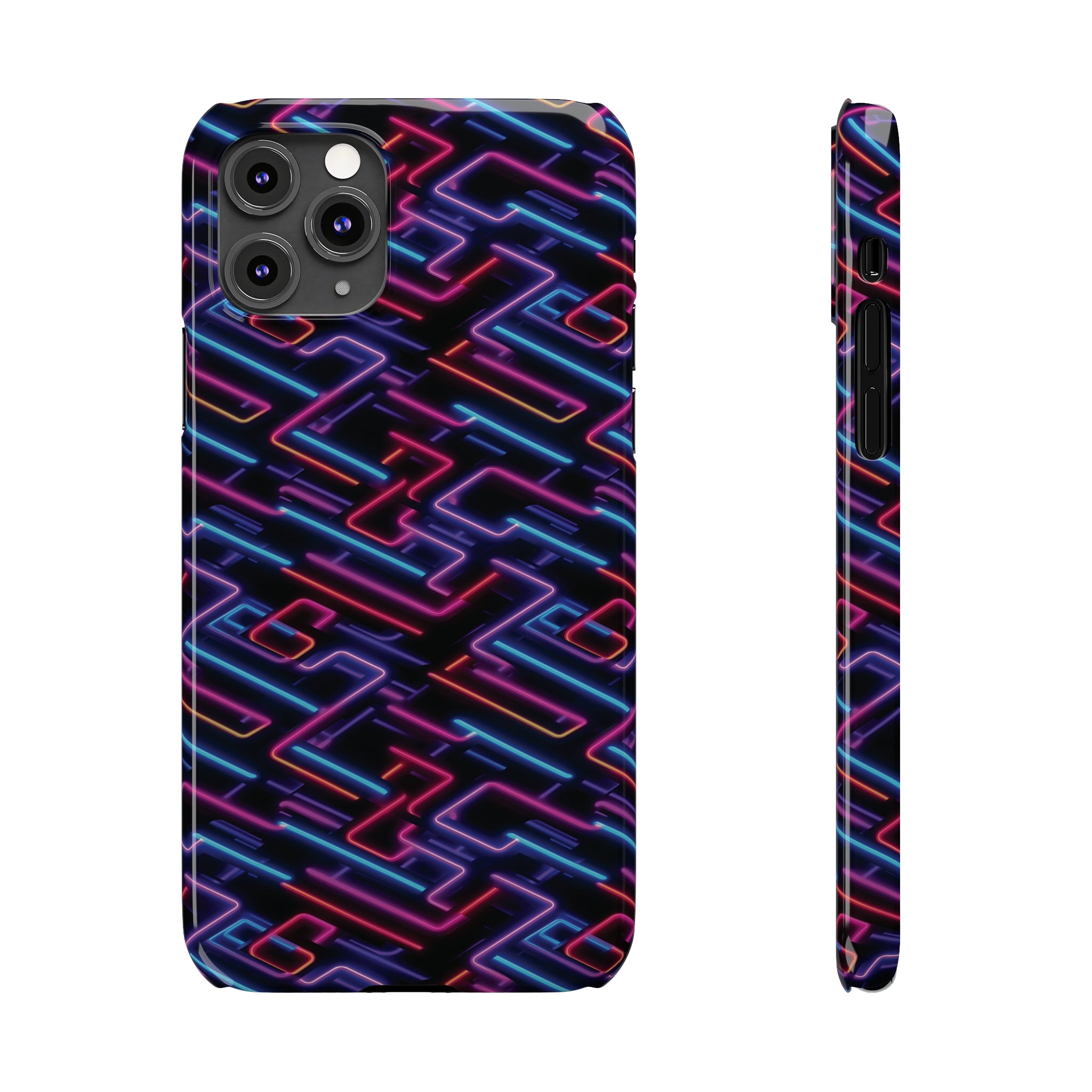 Slim Phone Cases (AOP) - Seamless Neon Designs 01