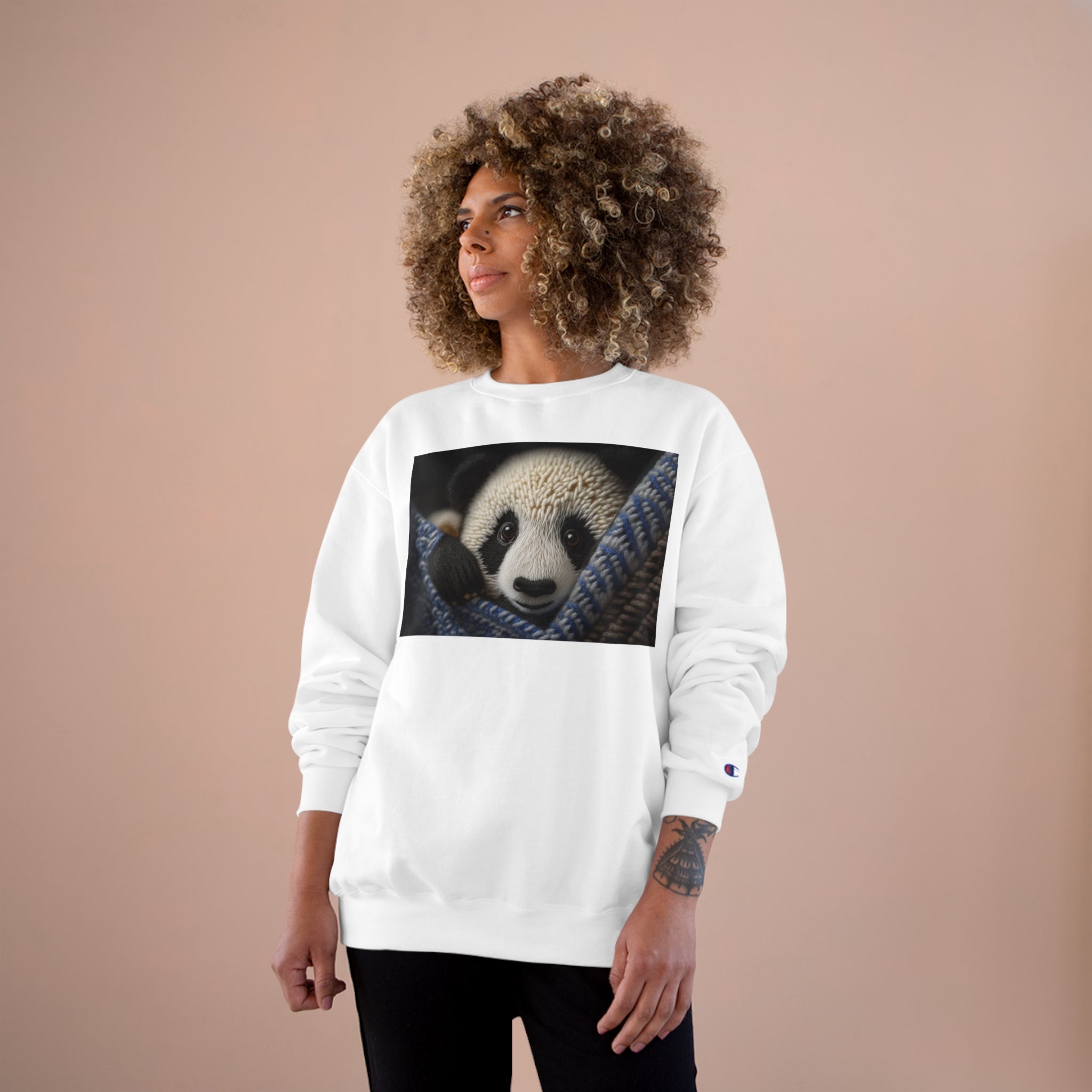 Champion Sweatshirt - Knit Animals, Giant Panda Cub